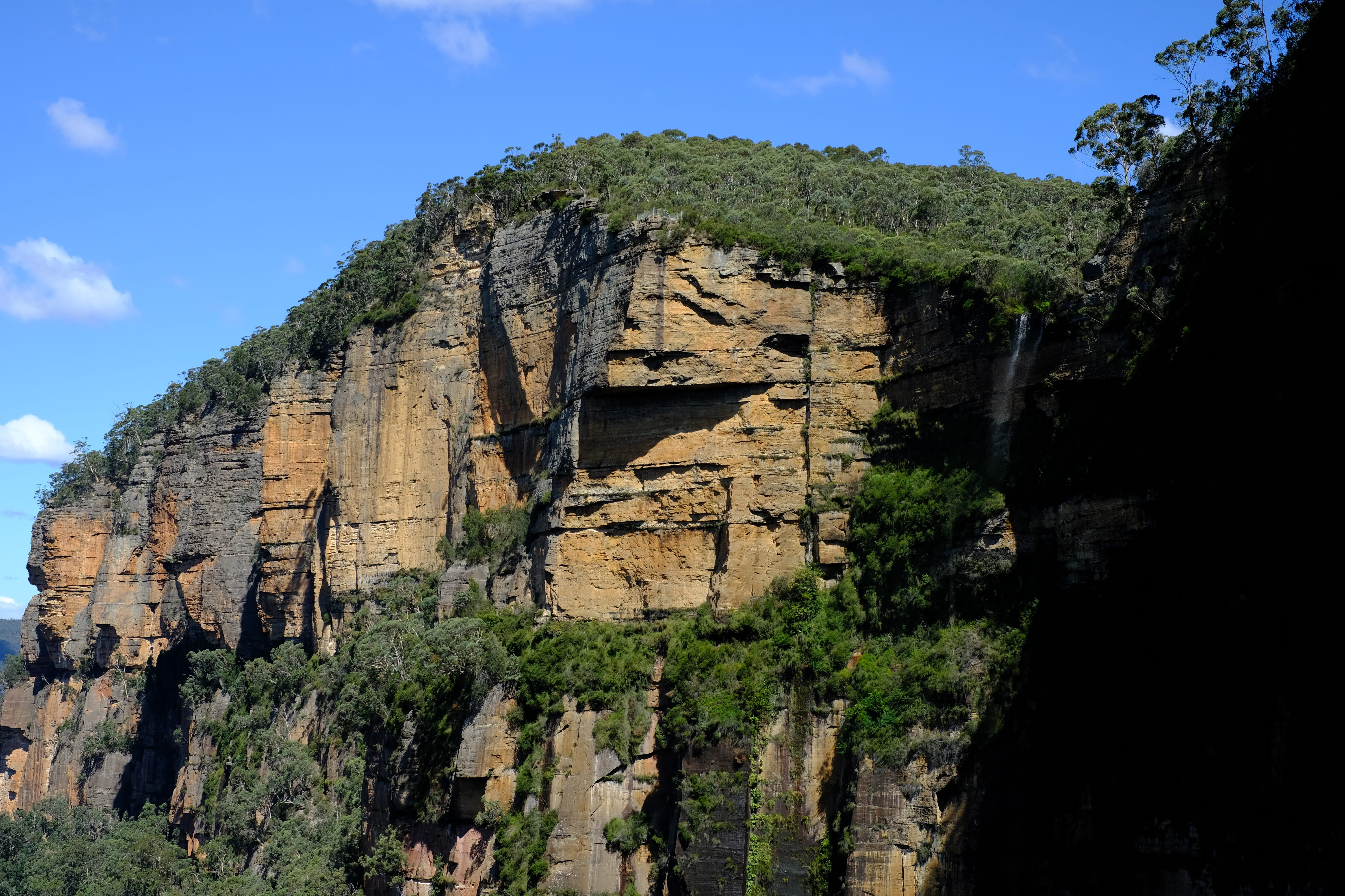 travel destinations, grose valley, rock - object, bridal veil waterfall, waterfall, the past, national park, govetts leap, beauty in nature, australia, HD Wallpaper