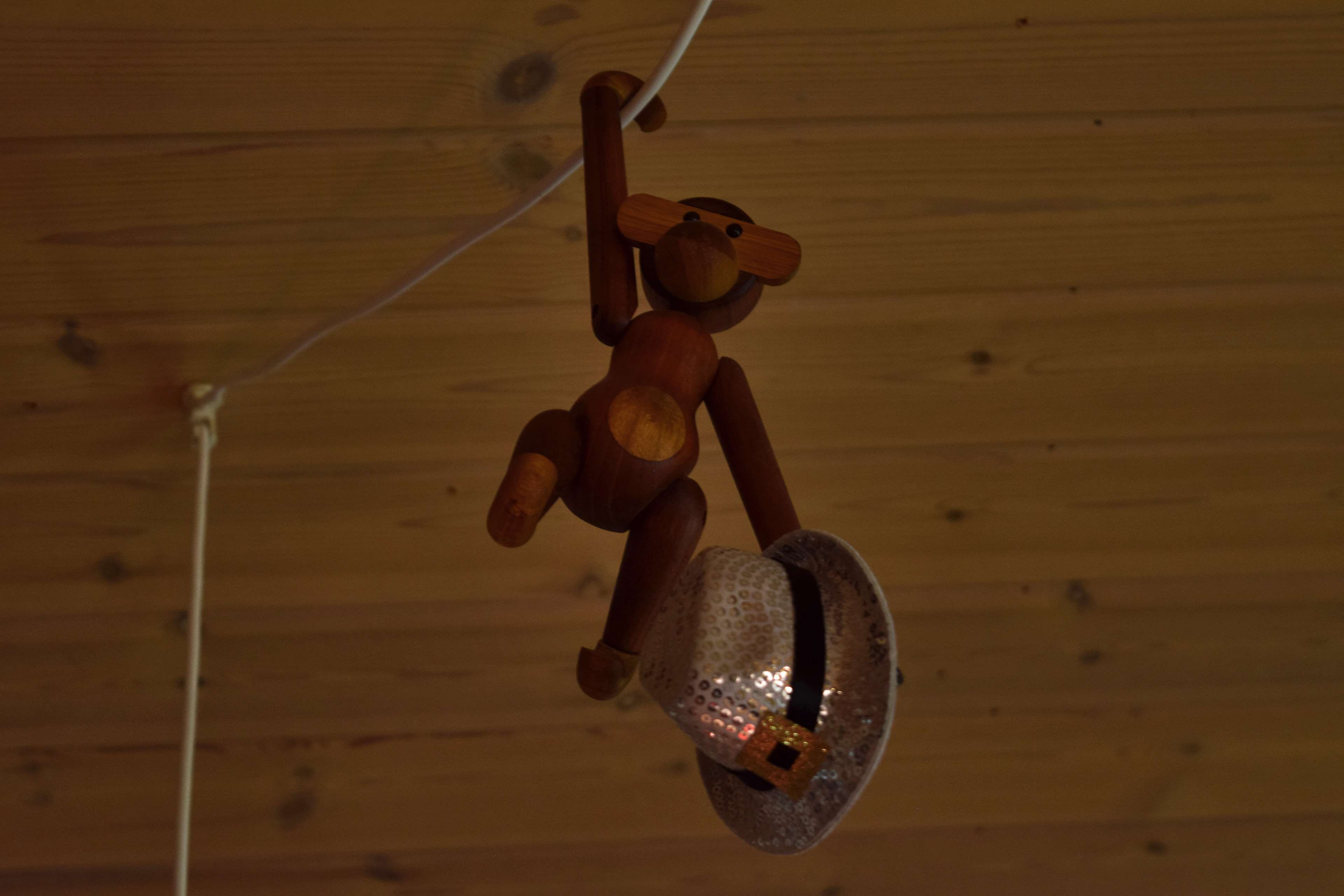 low angle view, table, directly above, hanging, wood, no people, theme new year, rusty, hook, 4K, indoors, ceiling, monkey, metal, design, still life, HD Wallpaper