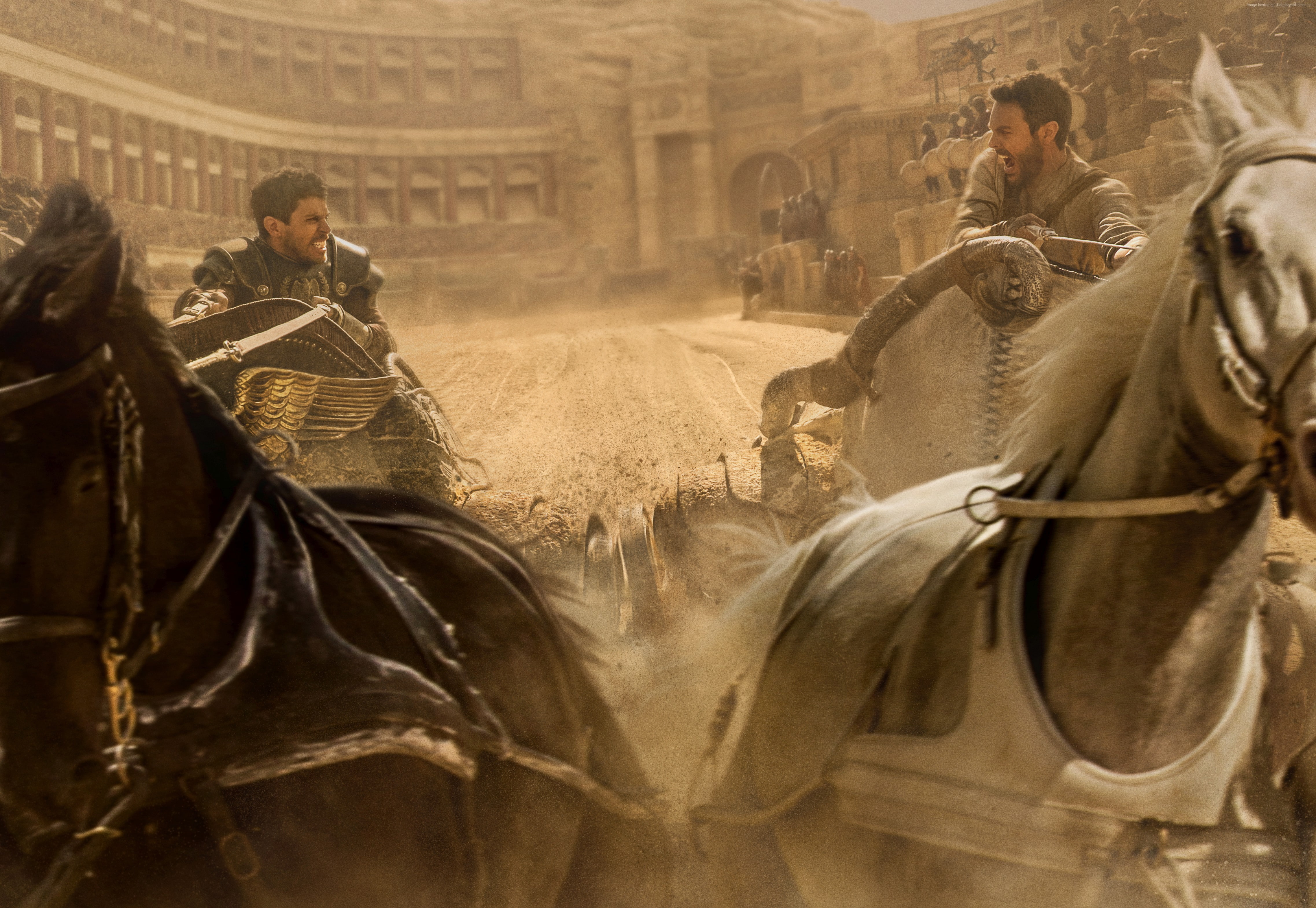 4K, Jack Huston, best movies of 2016, Ben-Hur, Toby Kebbell, HD Wallpaper