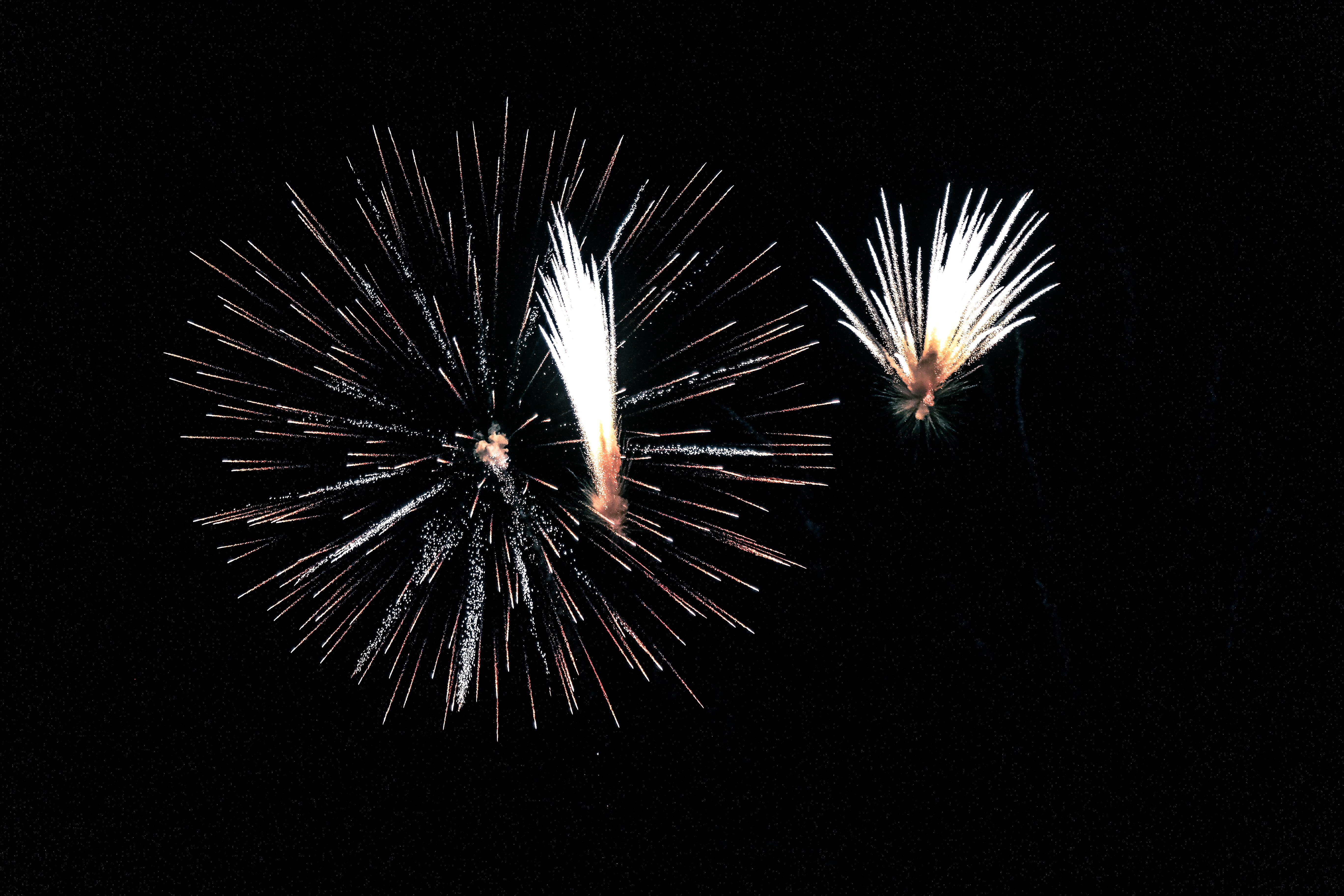 firework, low angle view, sylvester, dark, blurred motion, illuminated, festival, explode, explosive, nature, new year, sparks, celebrate, 5K, firework display, HD Wallpaper