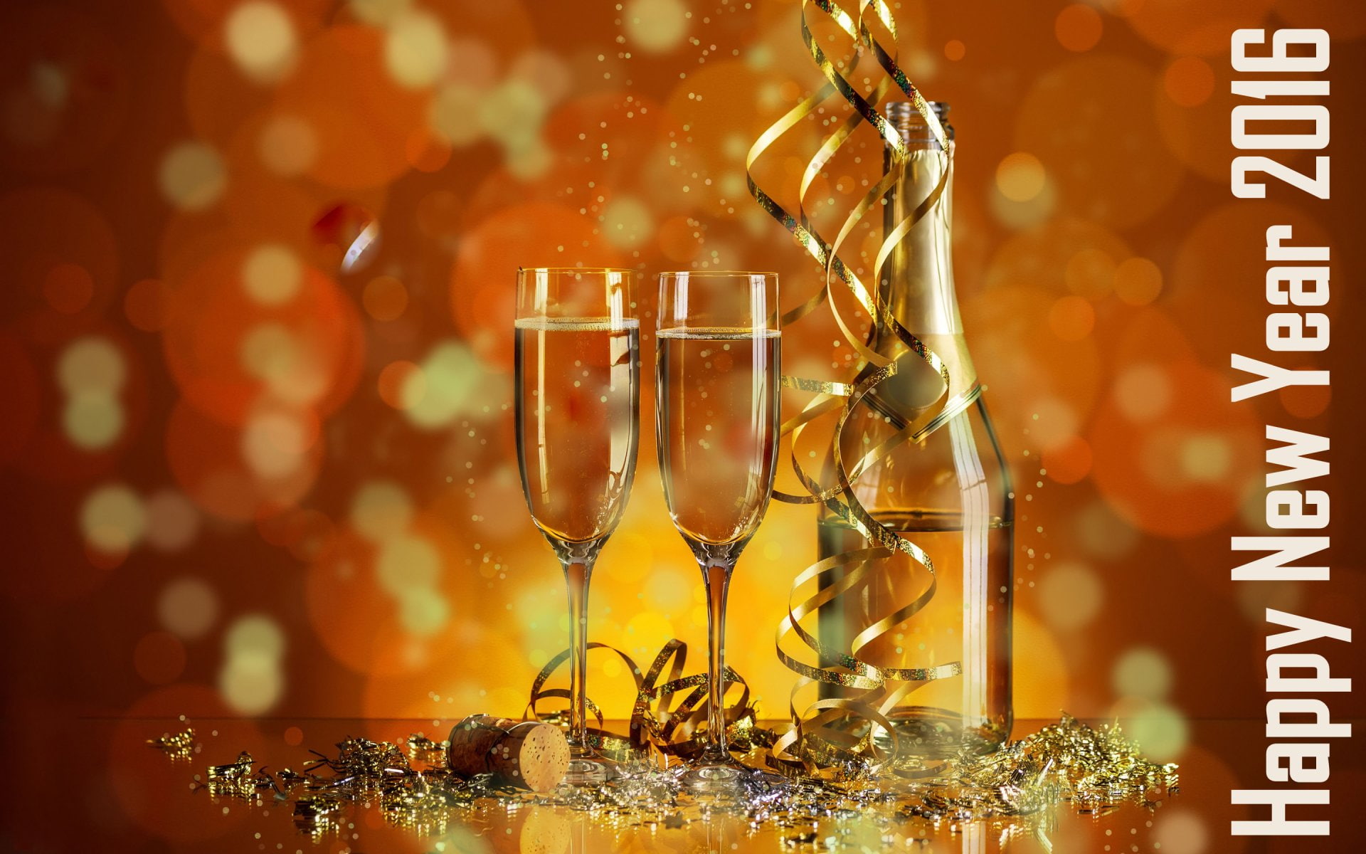 Champagne, New Year 2016, New Year, 1080P, Holiday, HD Wallpaper