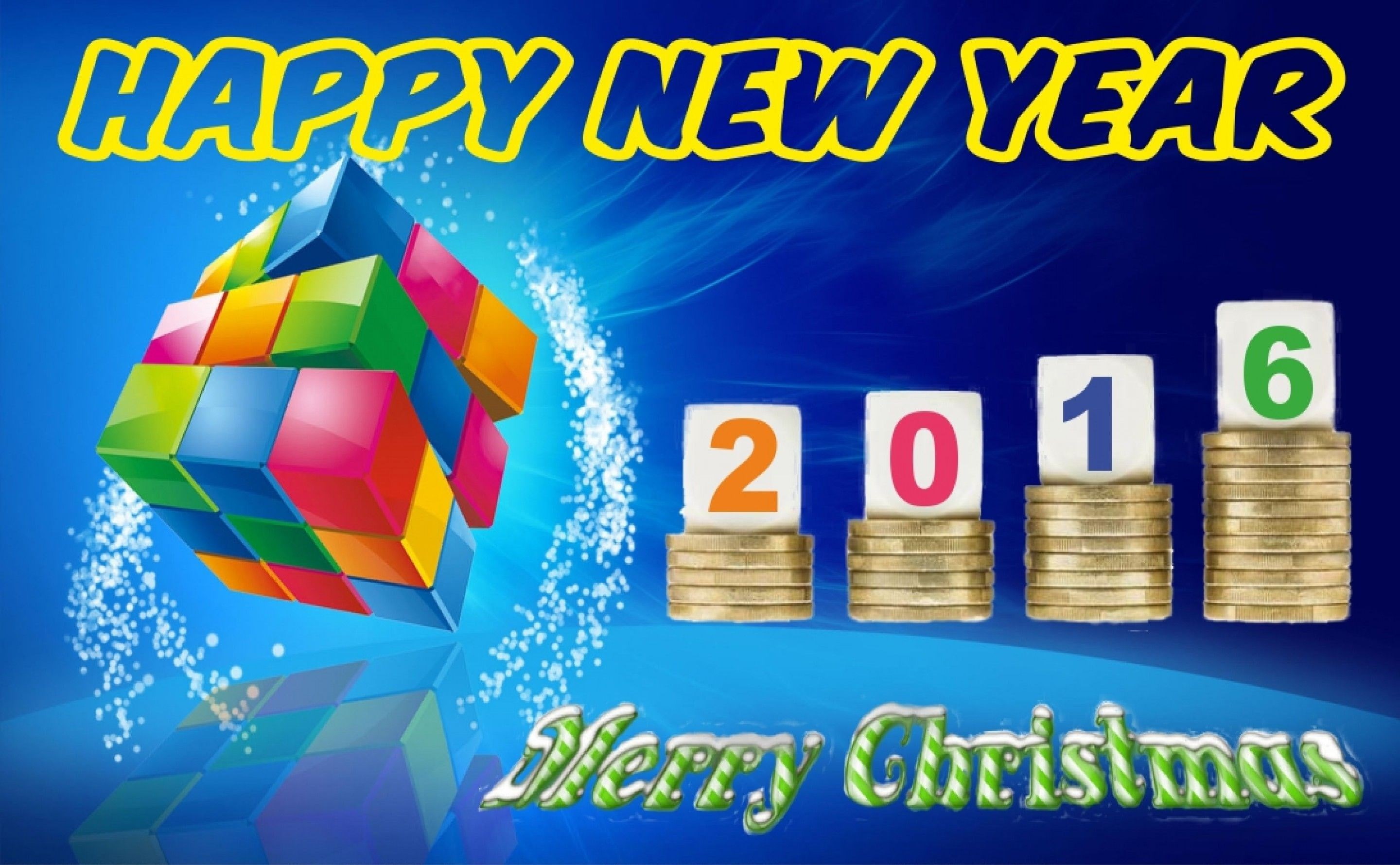 2K, new year 2016, HD Wallpaper