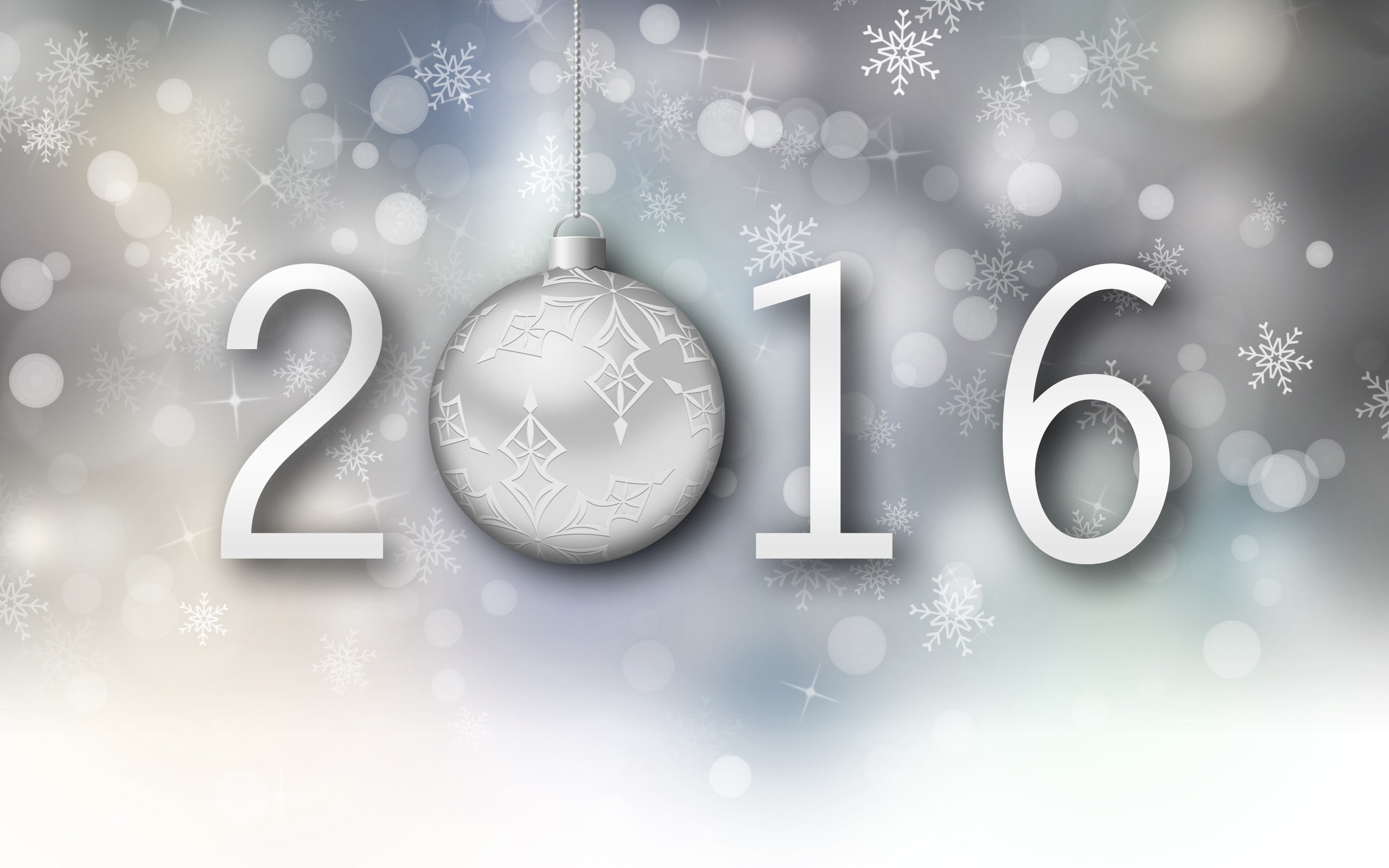 year, indoors, decoration, 2K, hd, snowing, no people, new, snow, celebration, number, design, shape, desktop, western script, positive emotion, HD Wallpaper