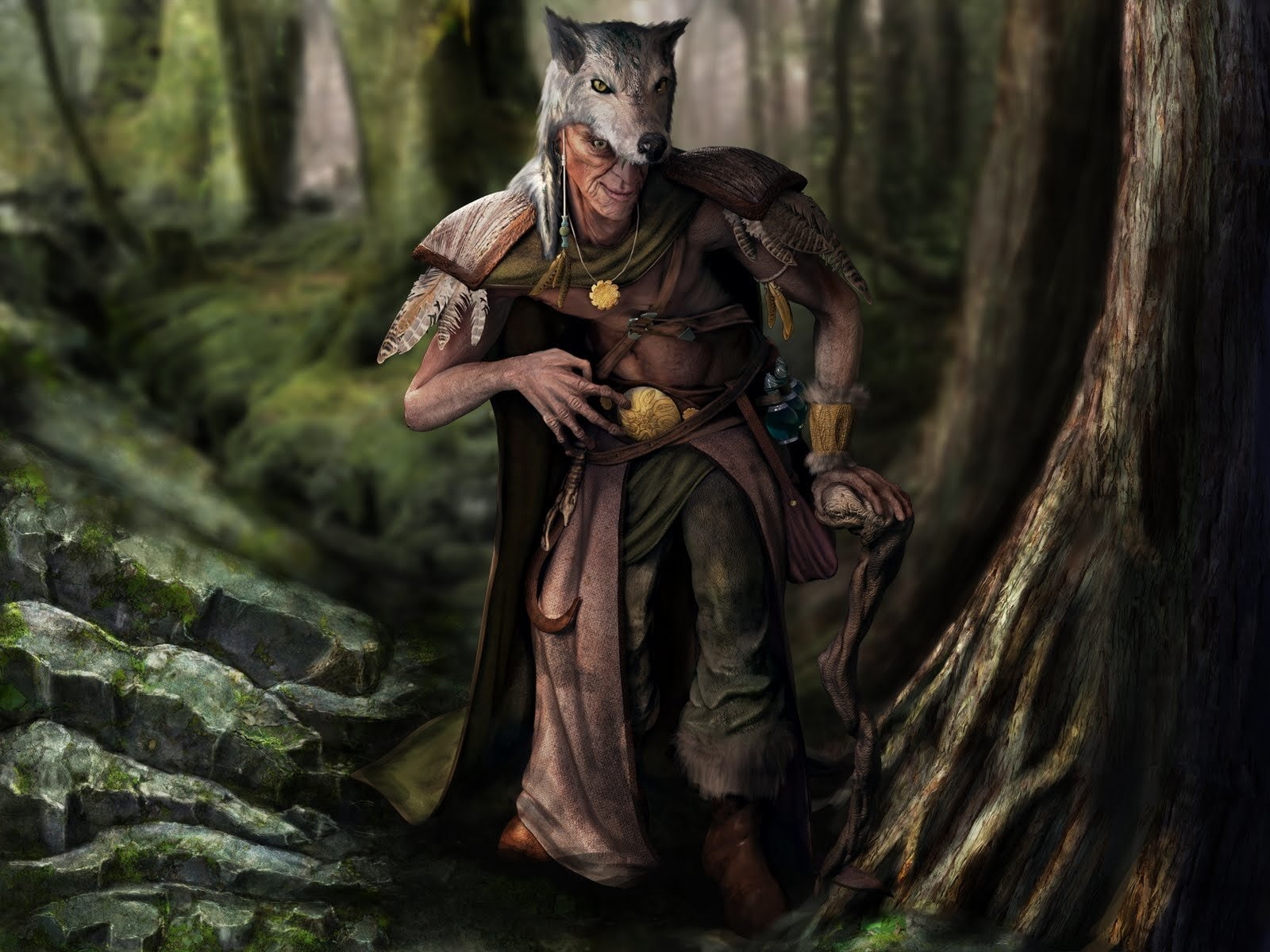Fantasy, 720P, People, Druid, HD Wallpaper