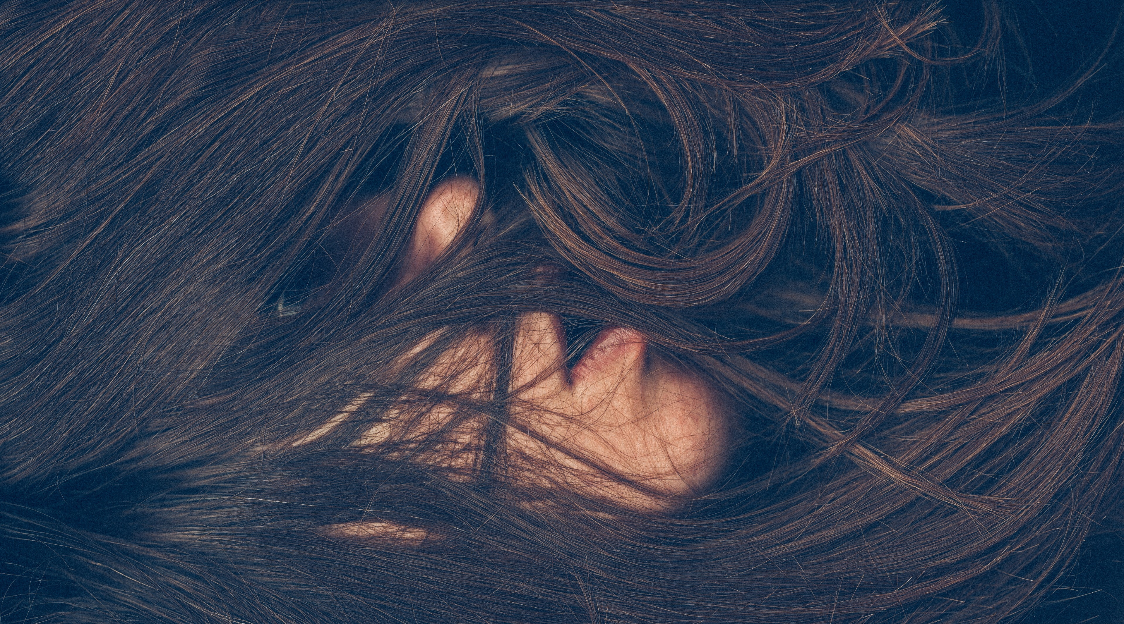 portrait, long hair, Face, lifestyles, leisure activity, scanograph, brown hair, selfportrait, beautiful woman, Brunette, headshot, human body part, Woman, HD Wallpaper