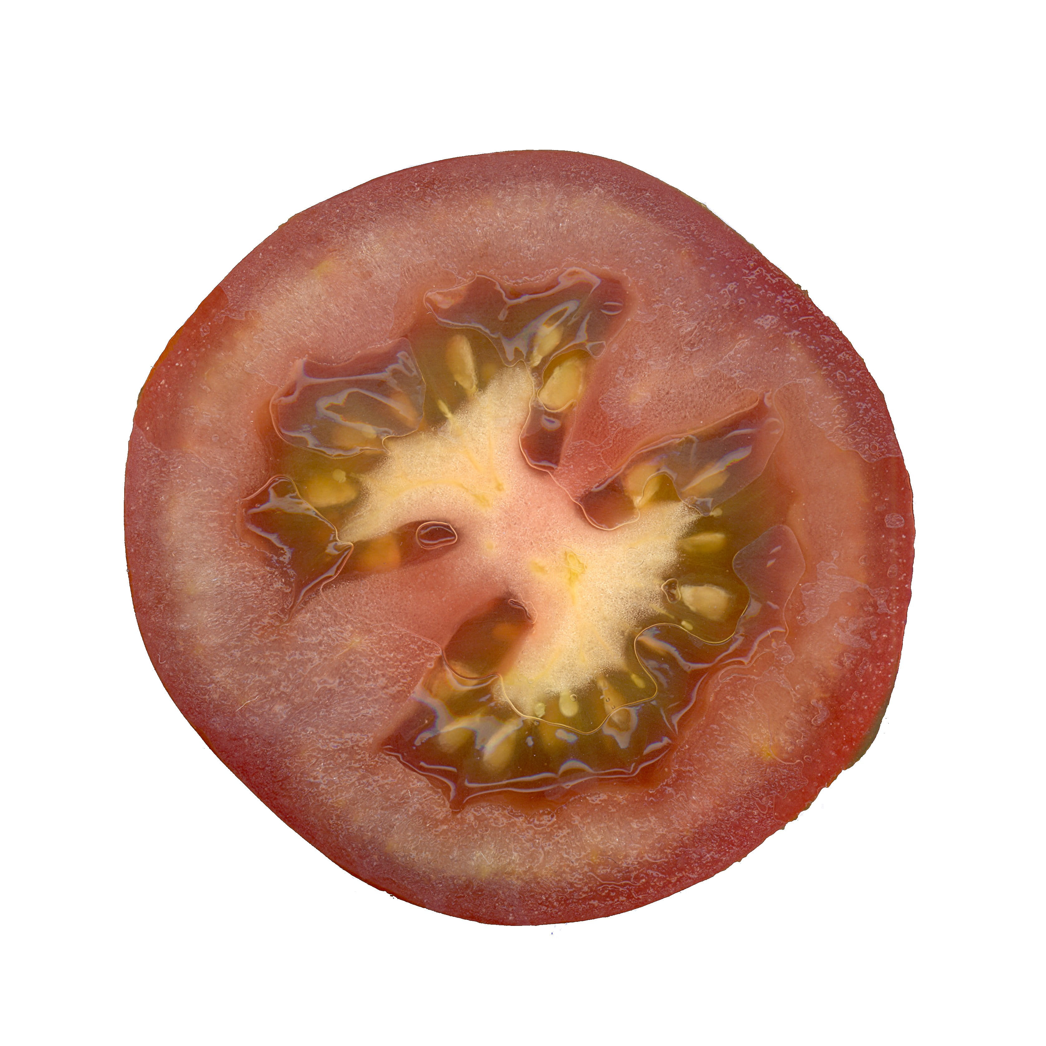 passion fruit, slice, red, freshness, indoors, Scanners, food and drink, Tomato, cross section, wellbeing, cut out, still life, no people, seed, close-up, Phone HD Wallpaper