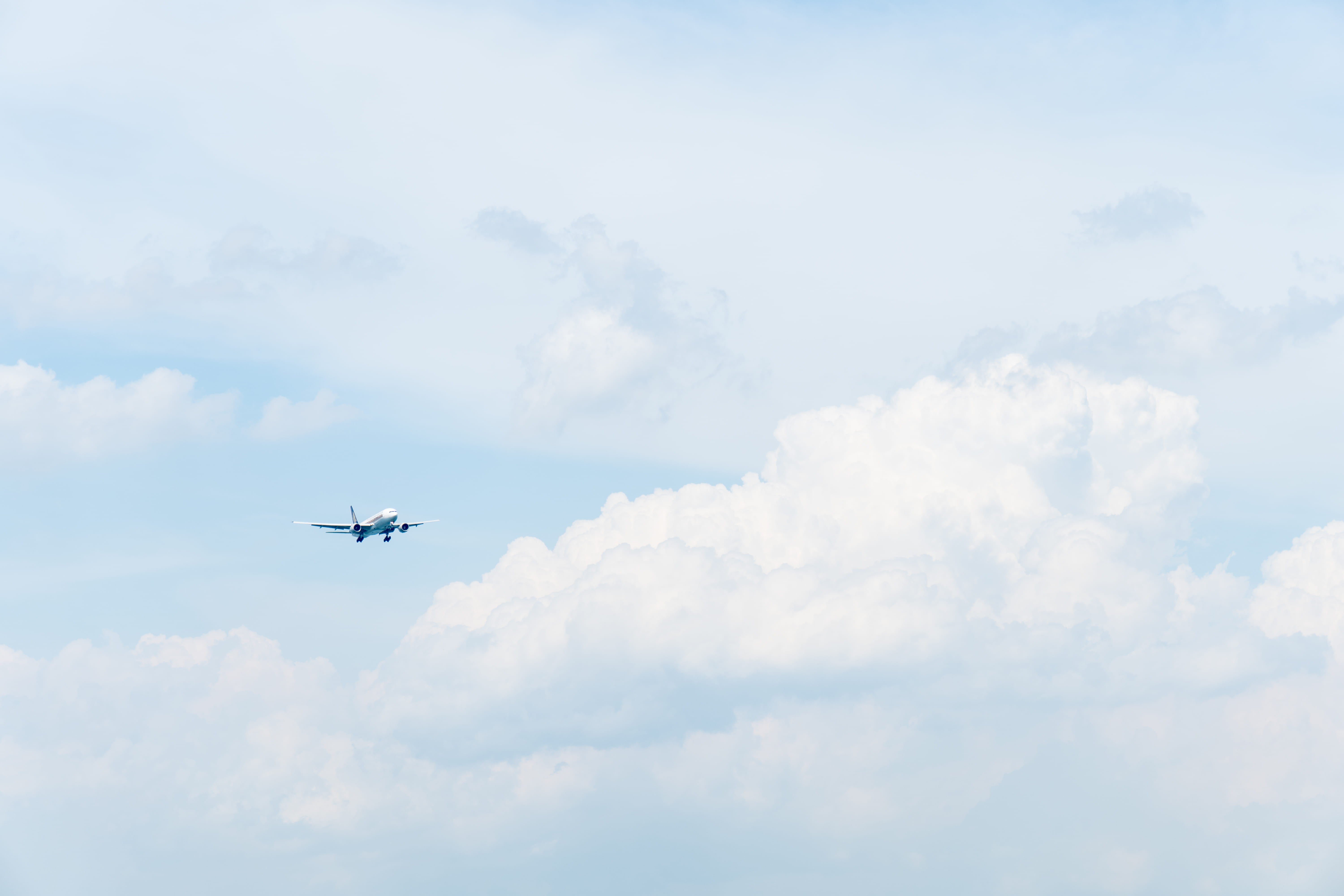 mid-air, blue, flight, outdoors, fighter plane, day, plane, commercial Airplane, travel, air, air Vehicle, airplane, mode of transportation, motion, transportation, HD Wallpaper