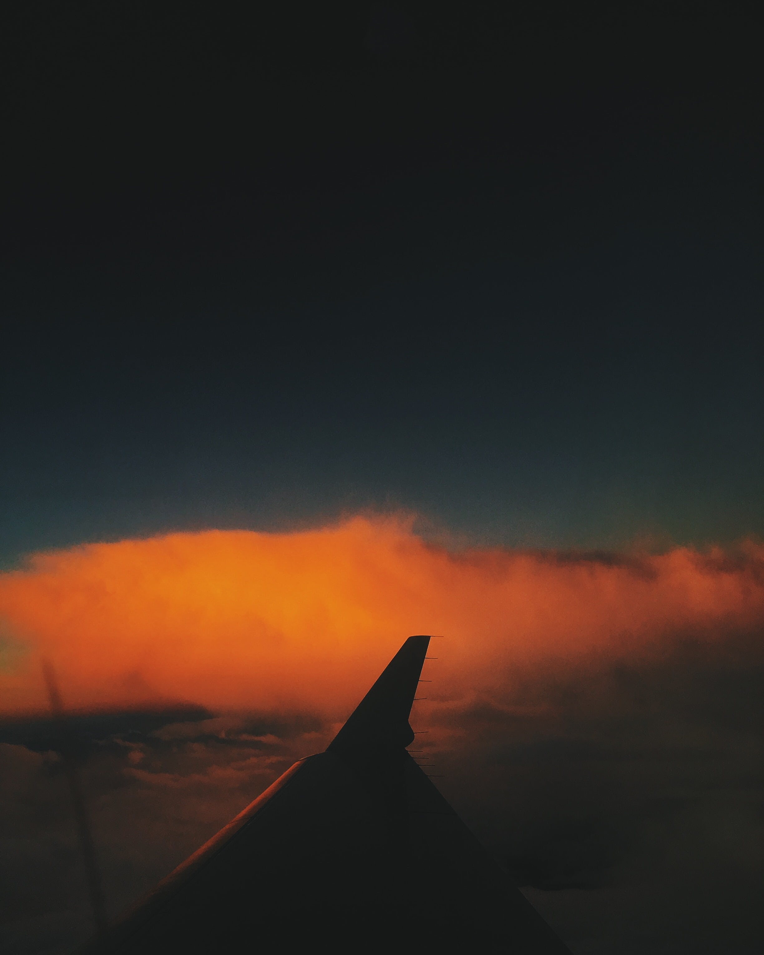 beauty in nature, transportation, scenics - nature, airplane, environment, 2K, journey, copy space, mode of transportation, aircraft wing, on the move, Phone HD Wallpaper