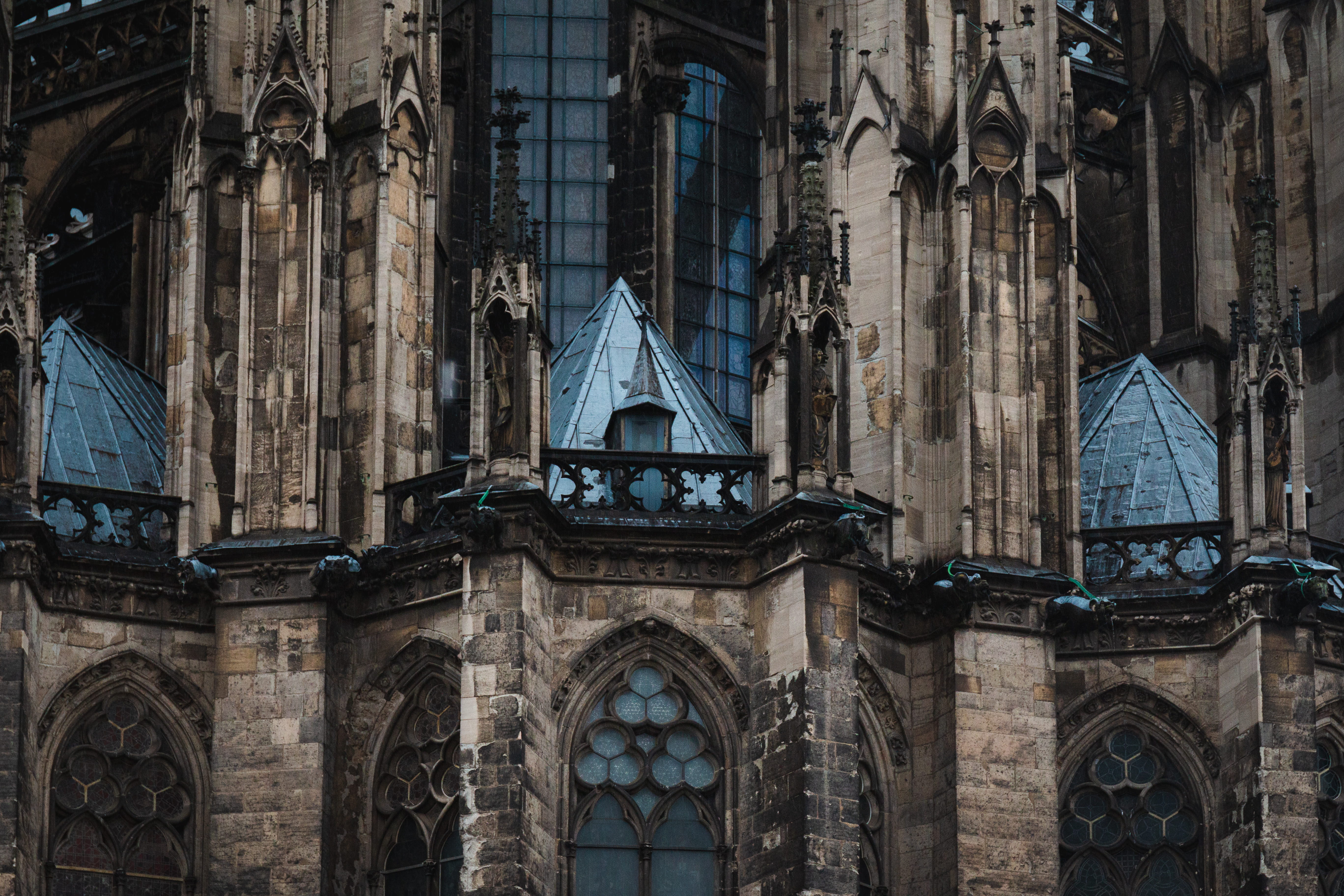 architecture, day, history, belief, spirituality, cologne, gothic style, concrete, pillar, travel destinations, steeple, building exterior, no people, urban, HD Wallpaper