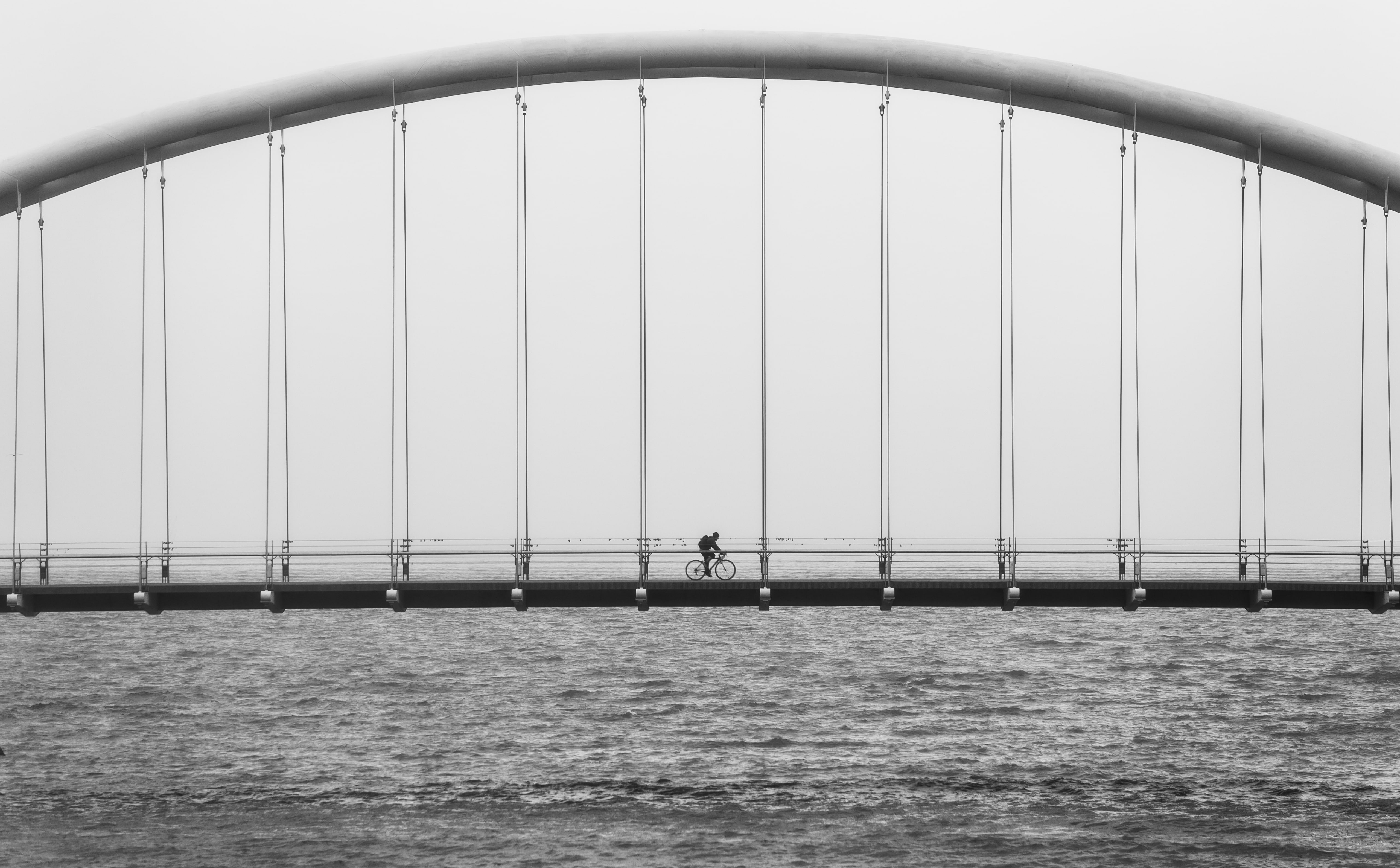 sea, transportation, waterfront, archbridge, connection, solo, no people, nautical vessel, railing, Toronto, 5K, River, nature, bridge - man made structure, HD Wallpaper