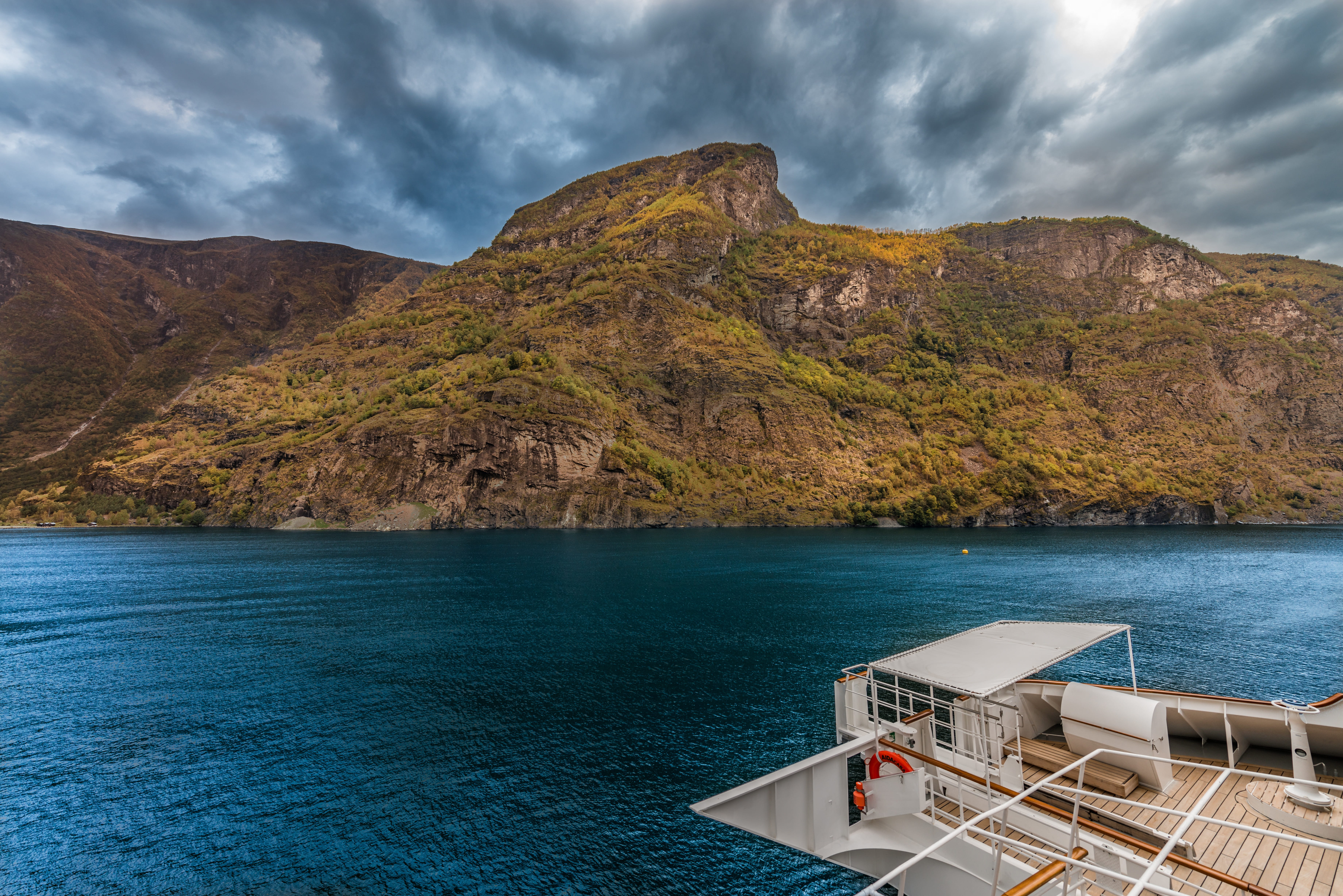 cloud - sky, norway, sea, nature, waters, non-urban scene, tranquil scene, tourism, seascape, landscape, mountain range, fjord, no people, idyllic, transportation, HD Wallpaper
