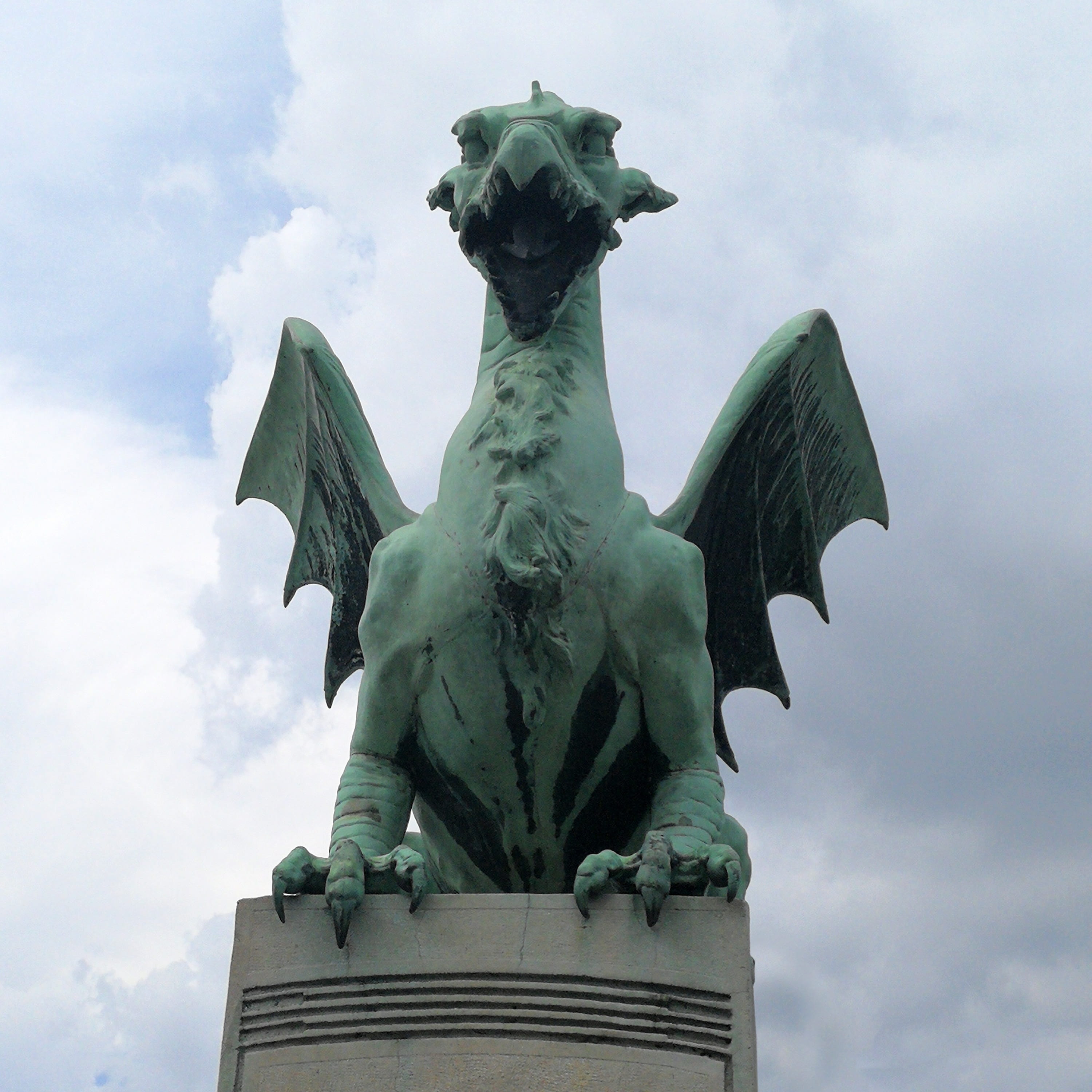 no people, nature, travel, statue, creativity, bronze, outdoors, sky, human representation, slovenia, art and craft, dragon, male likeness, bridge, female likeness, Phone HD Wallpaper