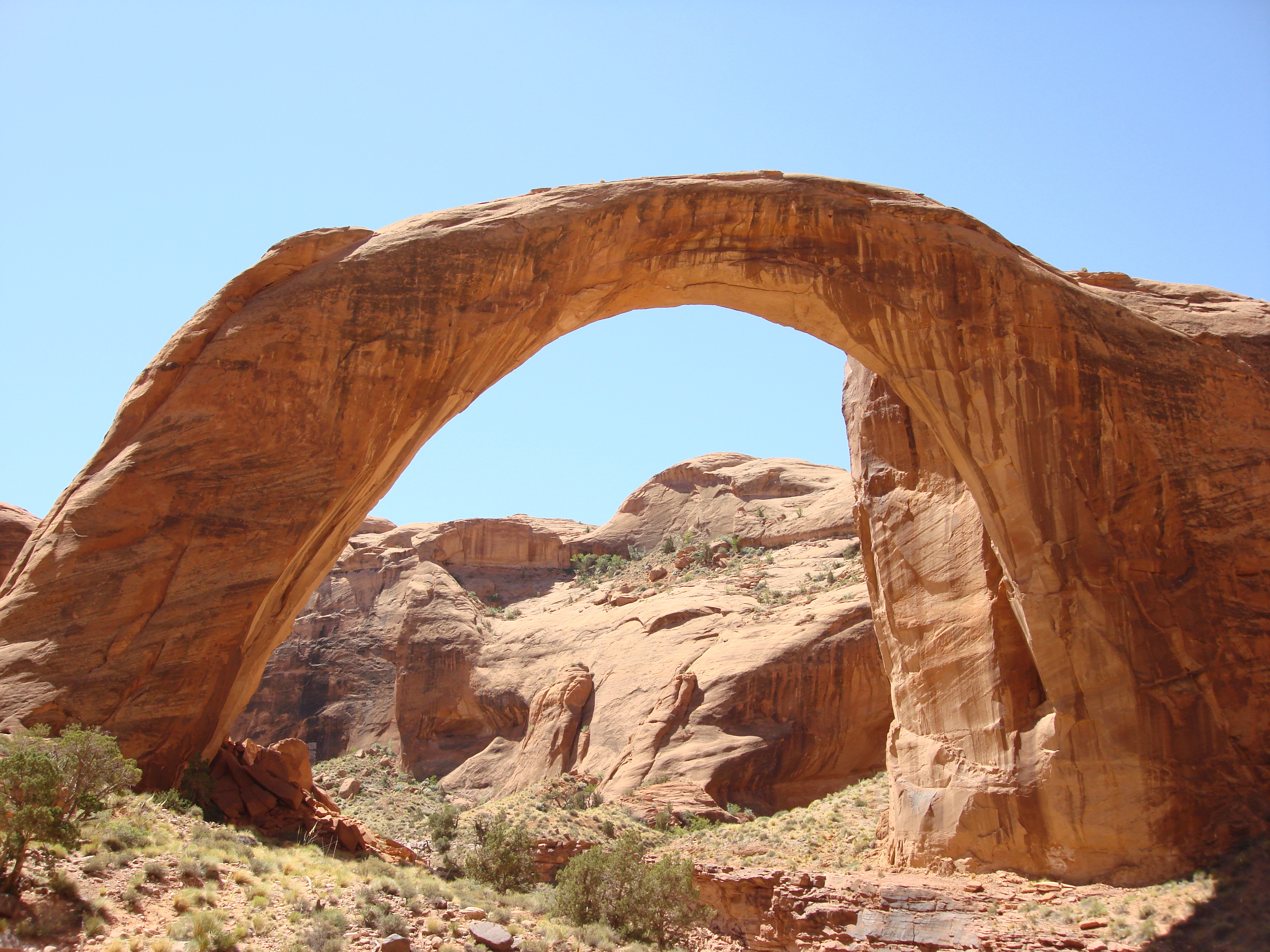 2K, rock formation, rainbow, climate, sandstone, travel destinations, non-urban scene, day, scenics - nature, sky, formation, rainbow bridge, outdoors, HD Wallpaper