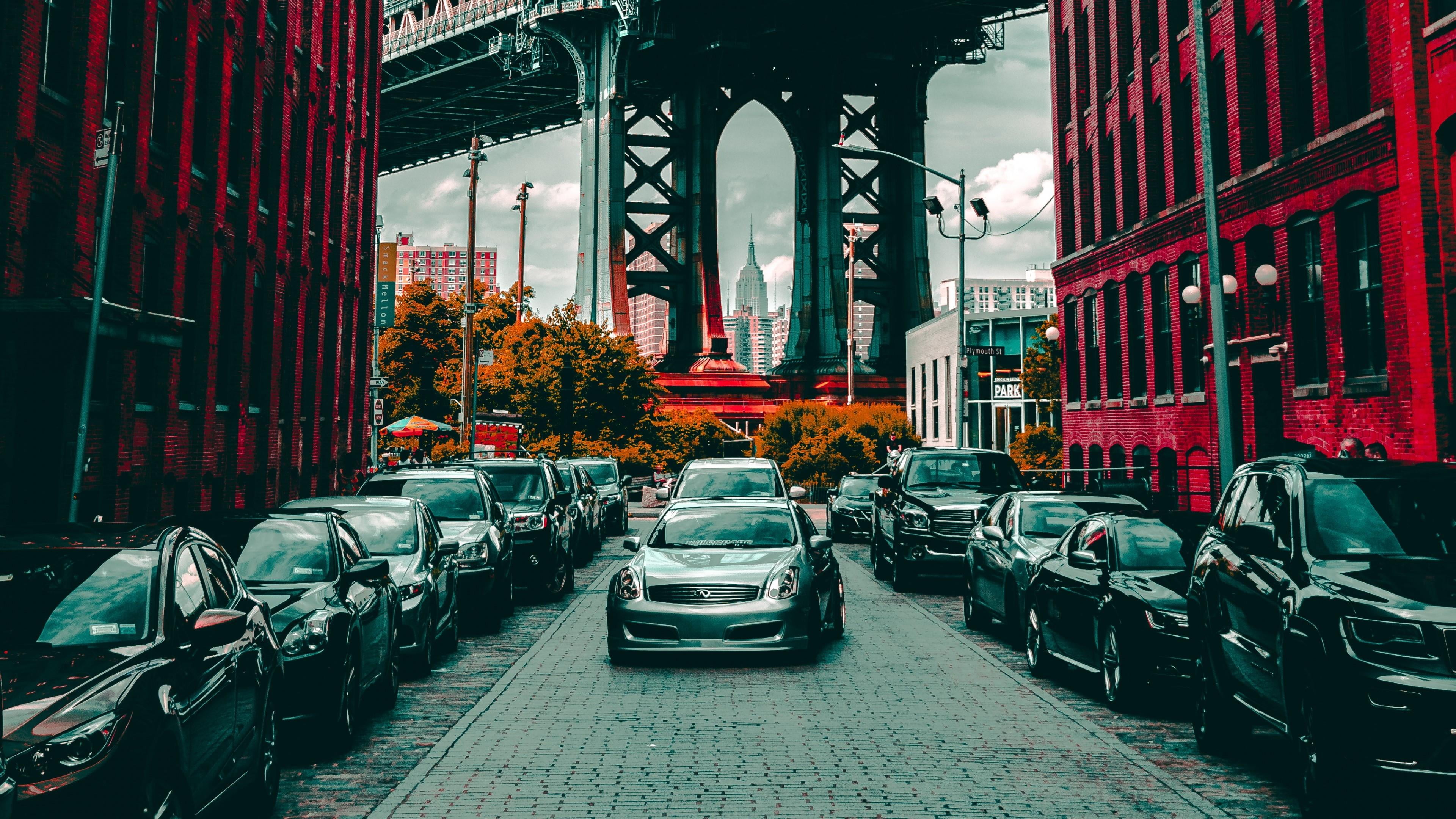 building, built structure, 4K, parking, cityscape, day, motor vehicle, nature, street, luxury car, travel, building exterior, land vehicle, incidental people, HD Wallpaper