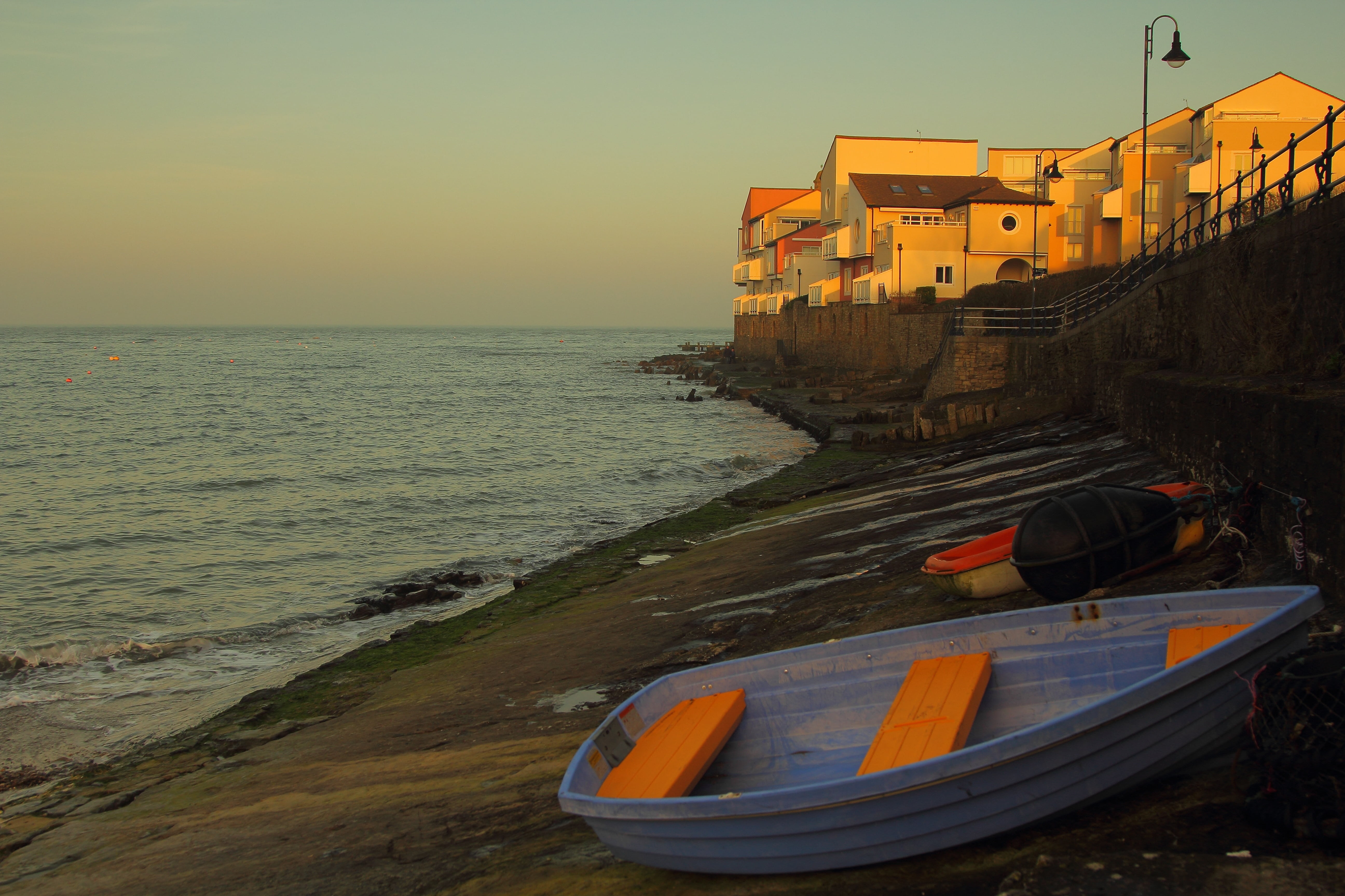 ocean, beach, sunset, outdoors, transportation, sea, scenics - nature, mode of transportation, dorset, architecture, day, nautical Vessel, swanage, beauty in nature, HD Wallpaper