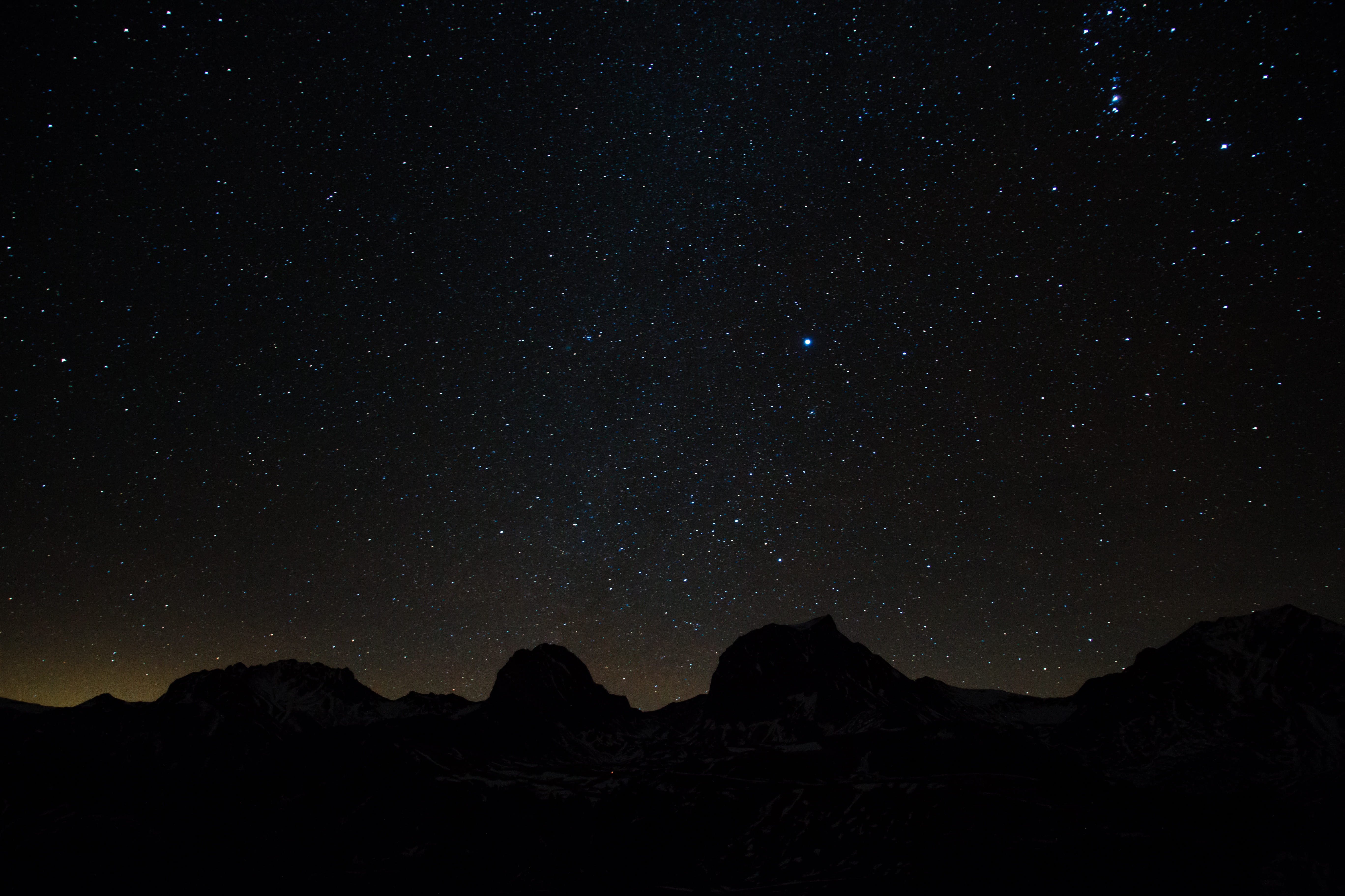 star - space, outdoors, mountains, long exposure, star, milky way, mountain range, tranquil scene, scenics - nature, 5K, mood, lights, no people, Mountains, HD Wallpaper