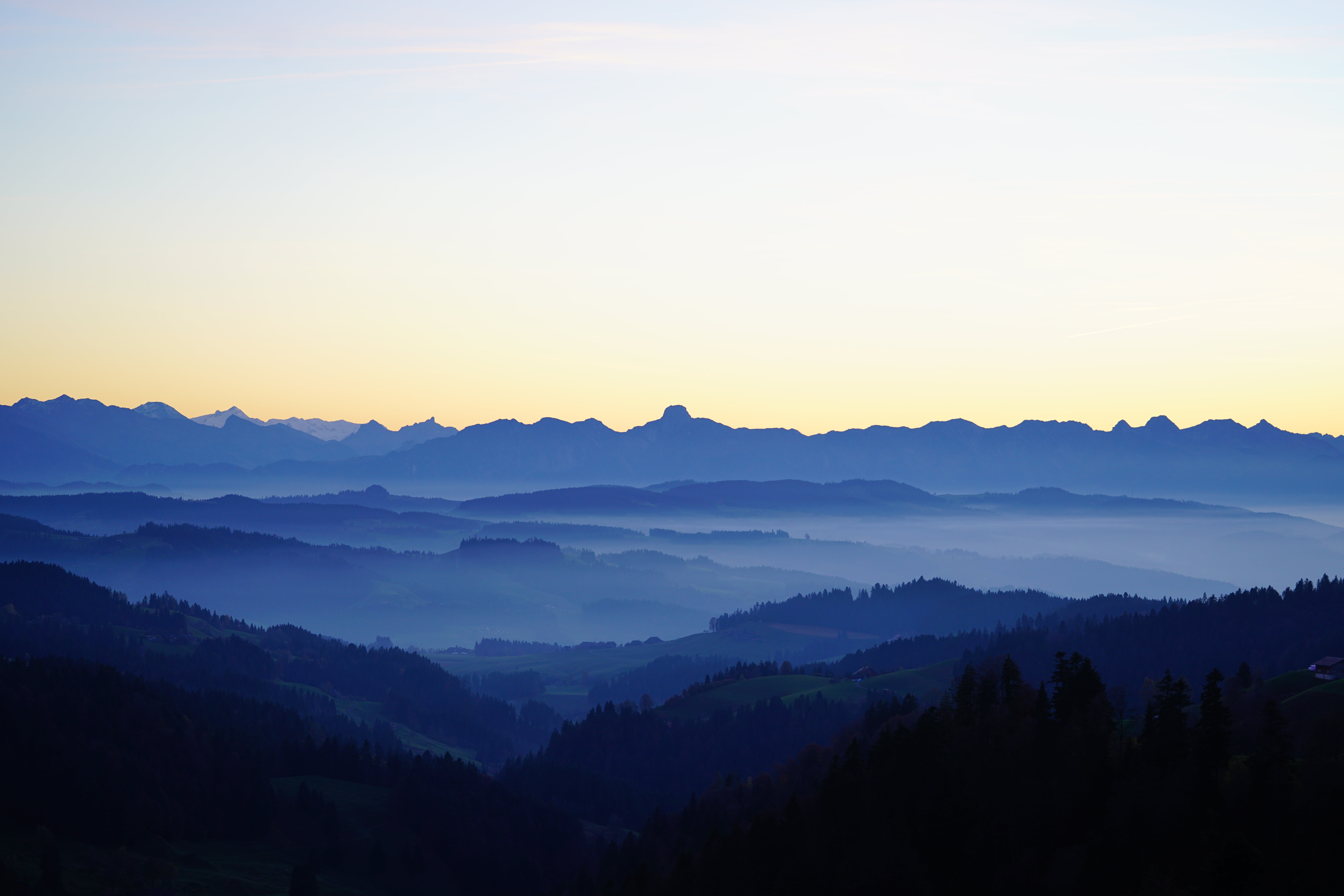 late autumn, winter mood, sneezing, no people, non-urban scene, emmental, fromberg horn, sky, scenics - nature, stockhorn chain, large trubel, land, bernese alps, HD Wallpaper