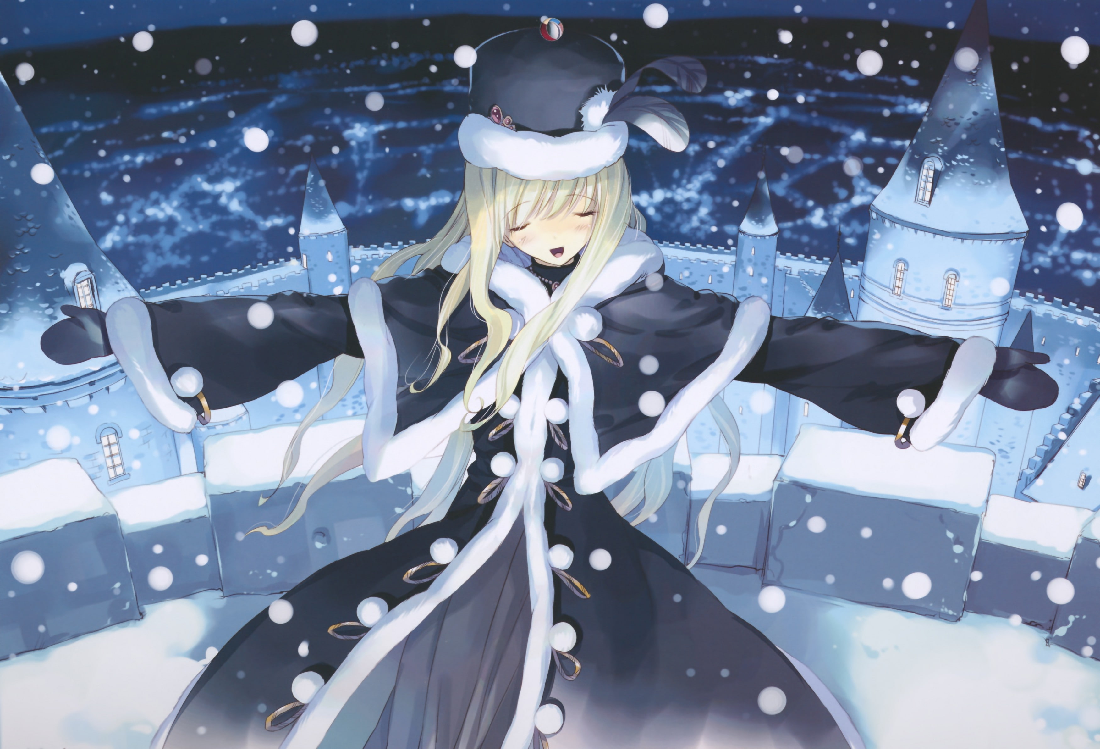 celebration, Alice in Wonderland, glass - material, anime girls, art and craft, clothing, no people, representation, human representation, winter, 2K, HD Wallpaper