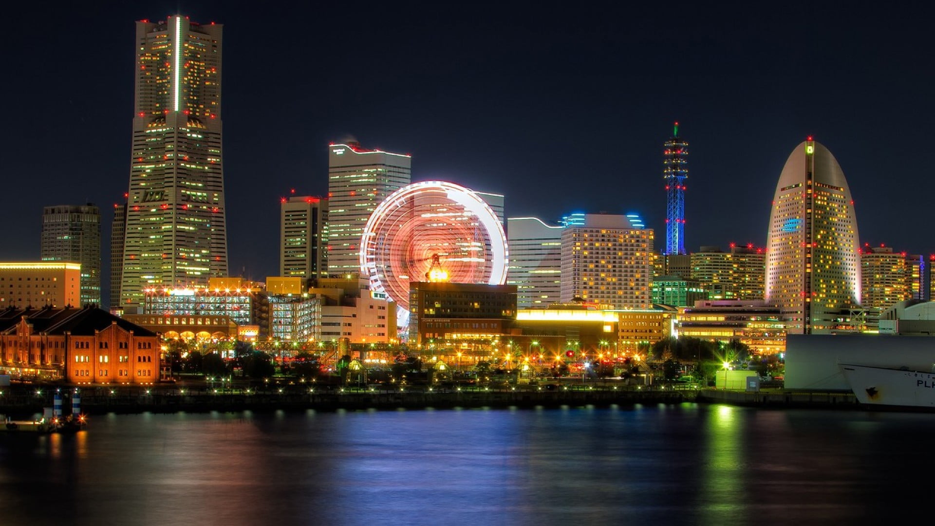 urban skyline, night, buildings, panorama, famous, europe, skyline, waterfront, outdoors, building exterior, tall - high, no people, downtown, urban, boat, HD Wallpaper