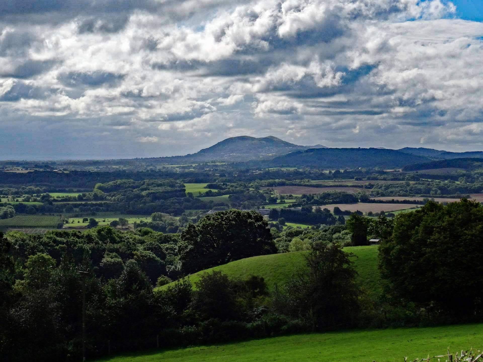 scenics - nature, mountain, growth, outdoors, scenics, green color, field, 1080P, tranquility, plant, Countryside, tranquil scene, cloud - sky, environment, HD Wallpaper