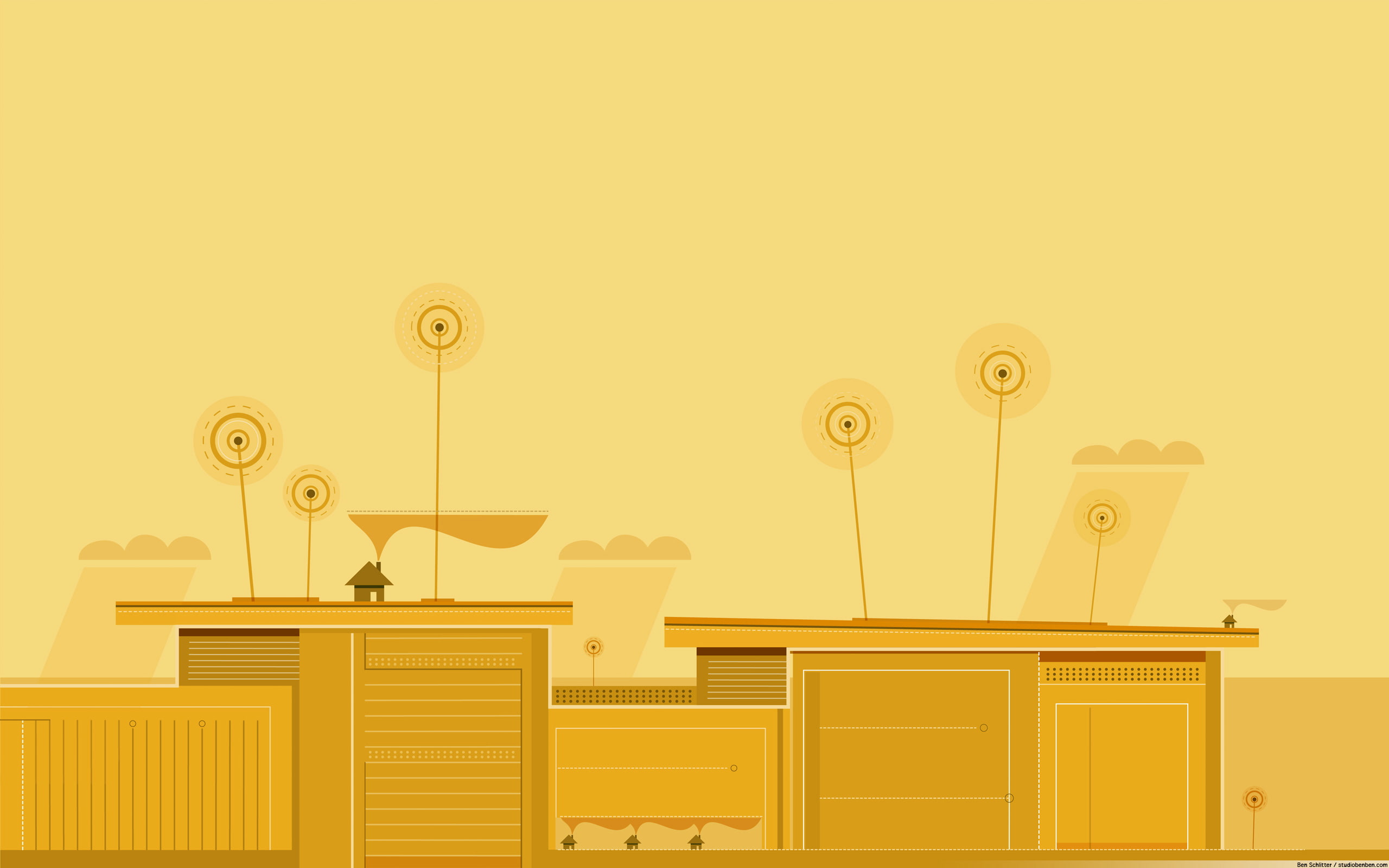 yellow, wall - building feature, pattern, upland, home interior, abstract, cityscape, indoors, copy space, 2K, domestic room, no people, wood - material, HD Wallpaper