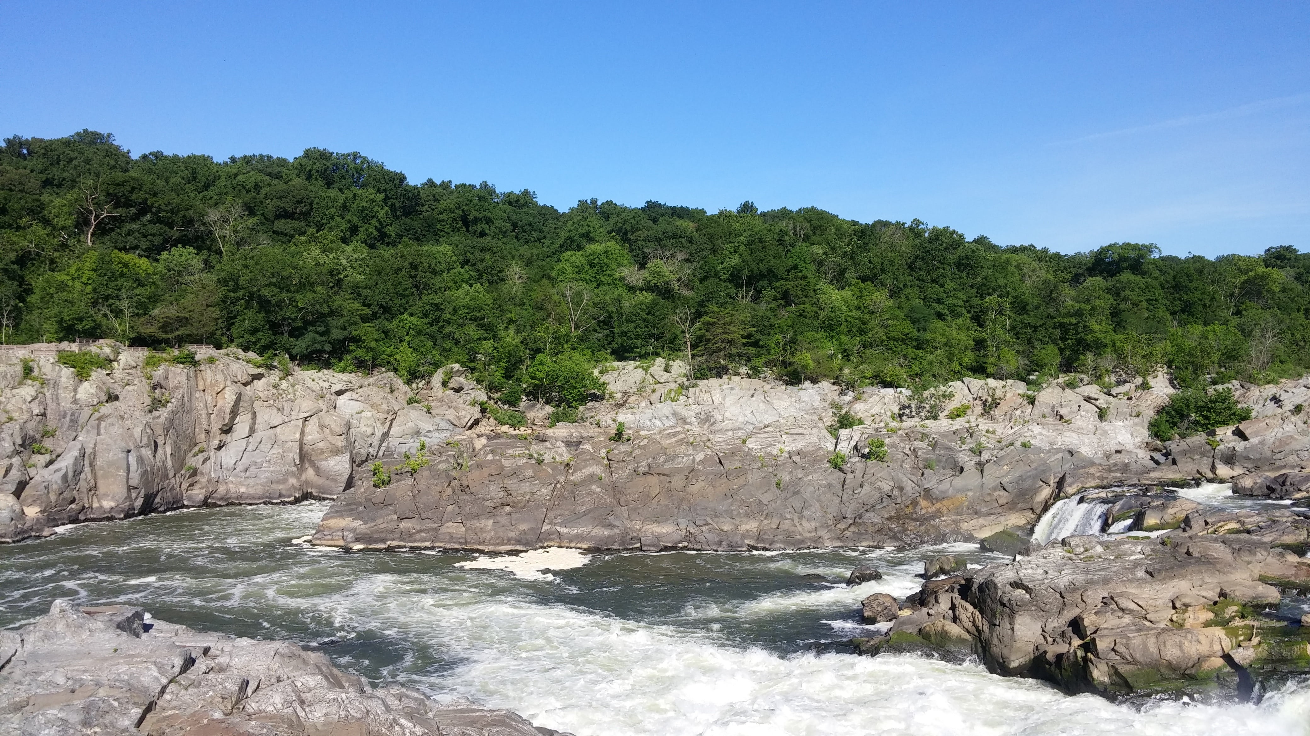 non-urban scene, scenery, day, maryland, rock, waterfall, 4K, flowing water, land, nature, park, rocks, flowing, sky, beauty in nature, landscape, water, HD Wallpaper