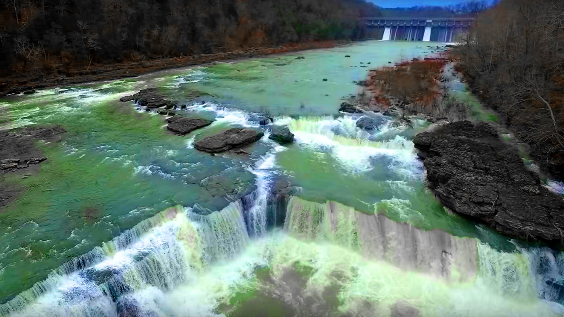 full, state, park, united, great, 1080P, air, falls, island, rock, hd, tennessee, states, HD Wallpaper