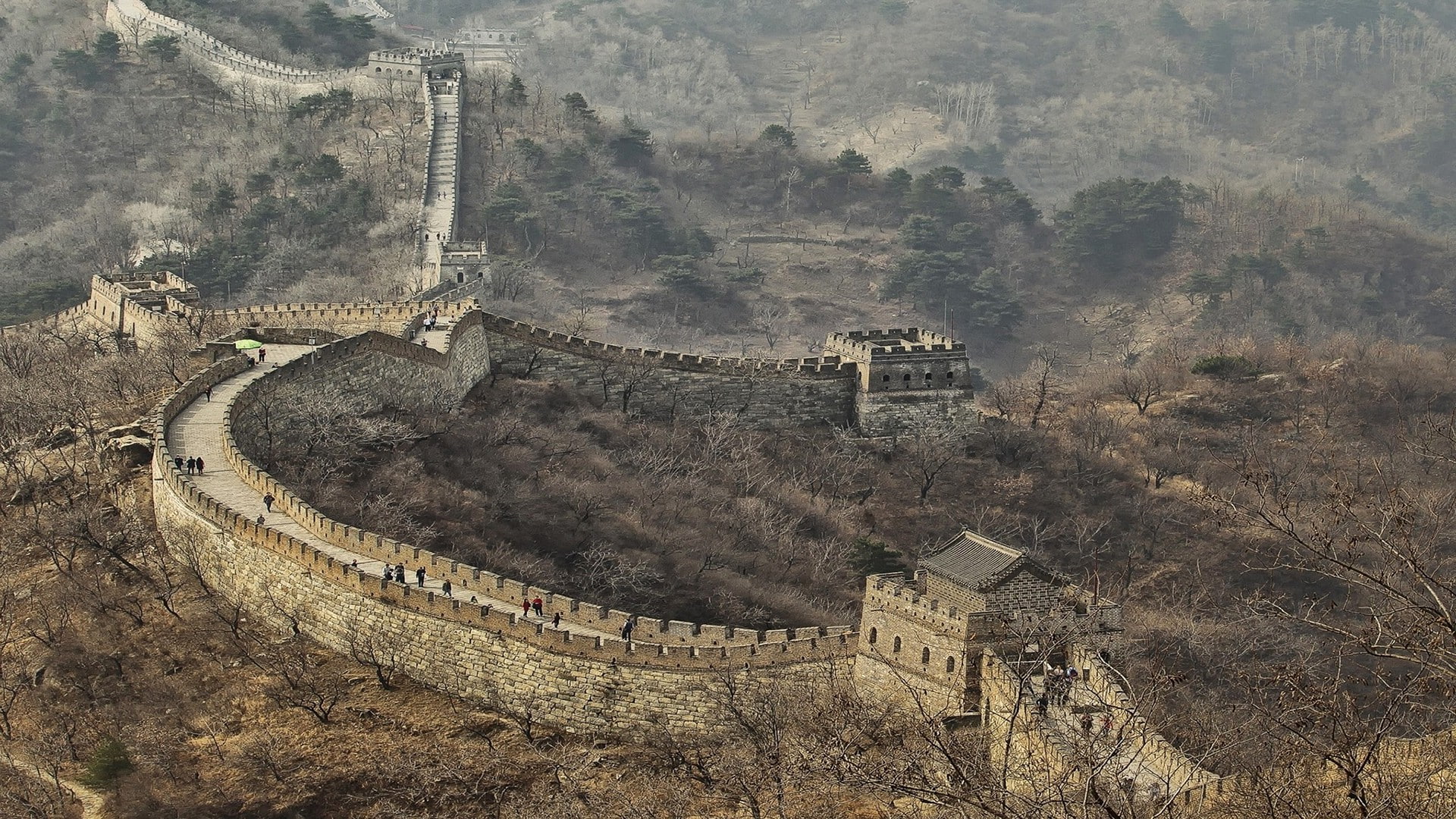 Great Wall Of China, day, ancient, ruined, architecture, archaeology, ancient civilization, no people, travel destinations, high angle view, Tourism, built structure, HD Wallpaper
