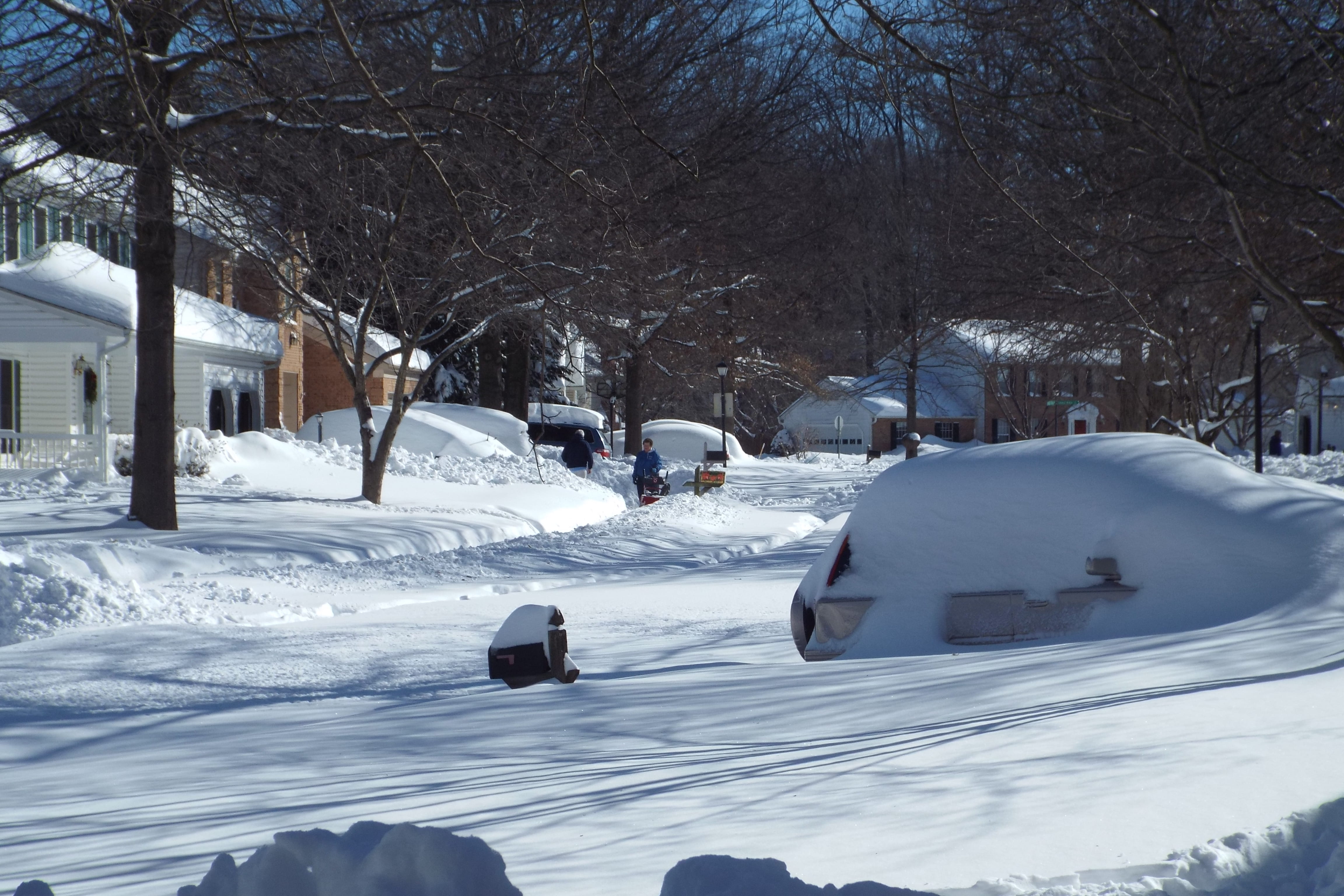 outdoors, motor vehicle, built structure, land vehicle, 4K, transportation, winter, north potomac, extreme weather, plant, united states, covering, houses, HD Wallpaper