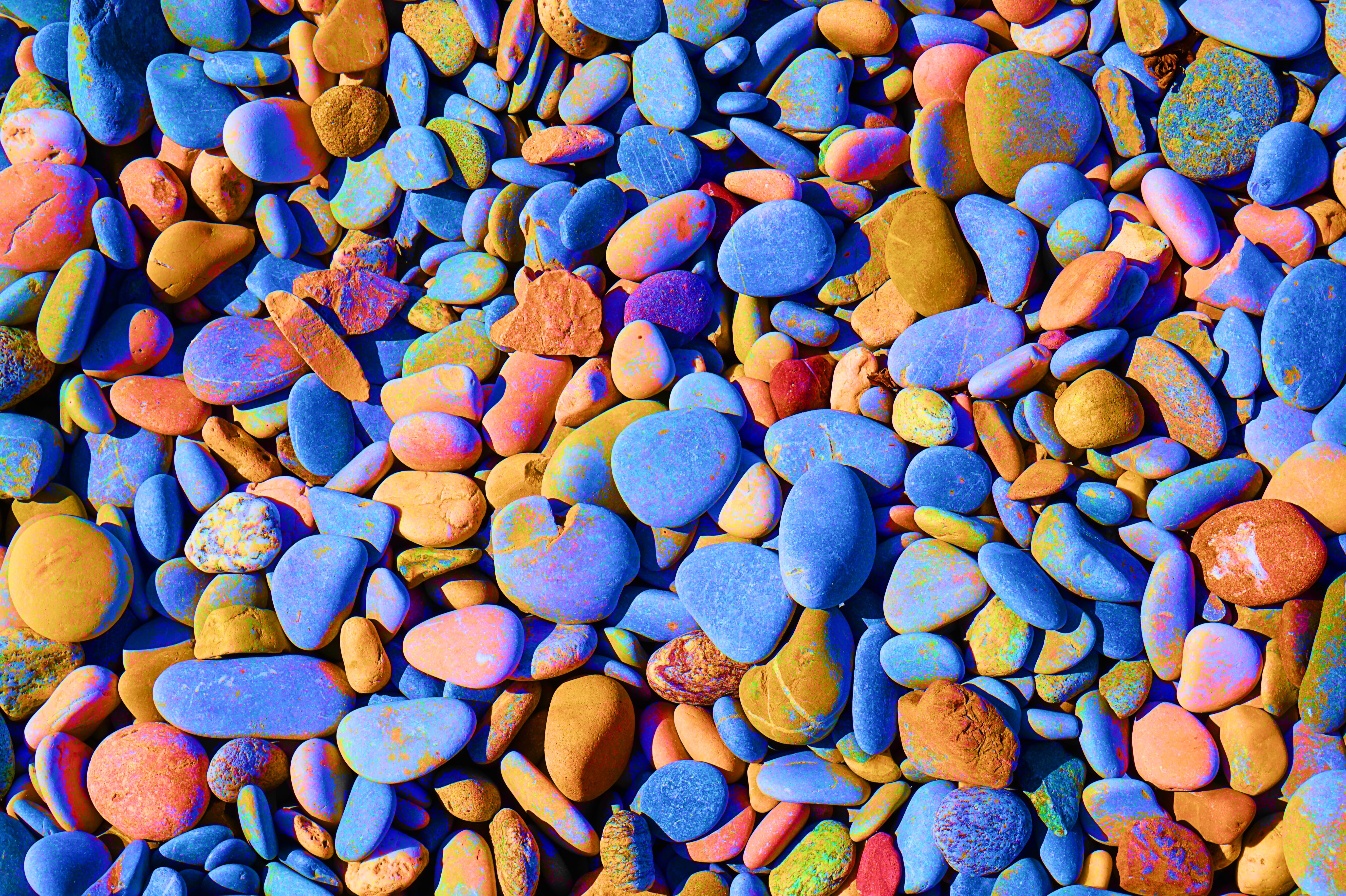 orange, backgrounds, snack, about, day, beautiful, stone, colorful, pebble, land, outdoors, abundance, no people, rock, lot, solid, rock - Object, blue, HD Wallpaper