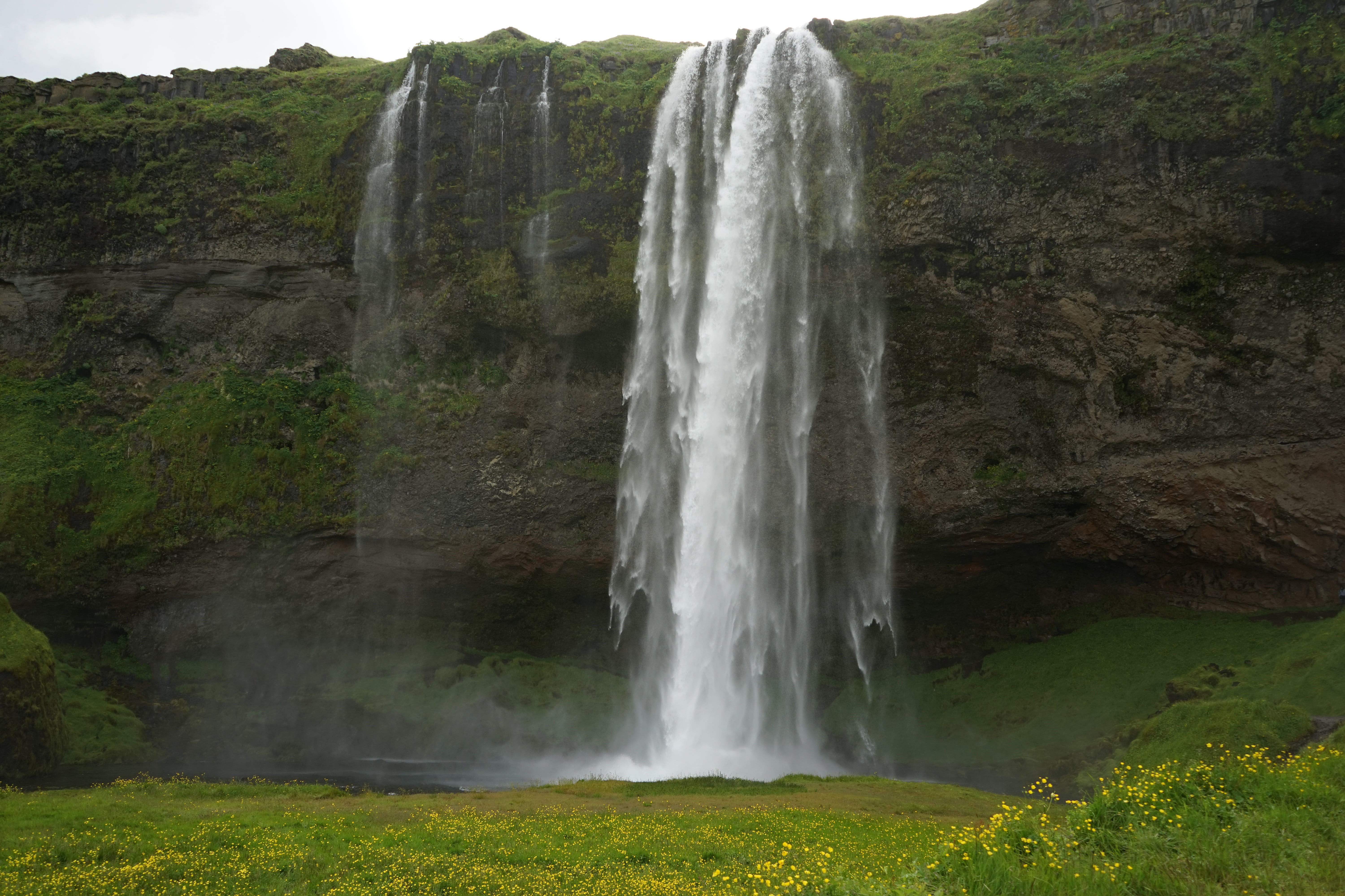 waterfall, flowing water, rock formation, falling water, power in nature, seljalandsfoss, rock, scenics, beauty in nature, iceland, rock - object, 5K, HD Wallpaper