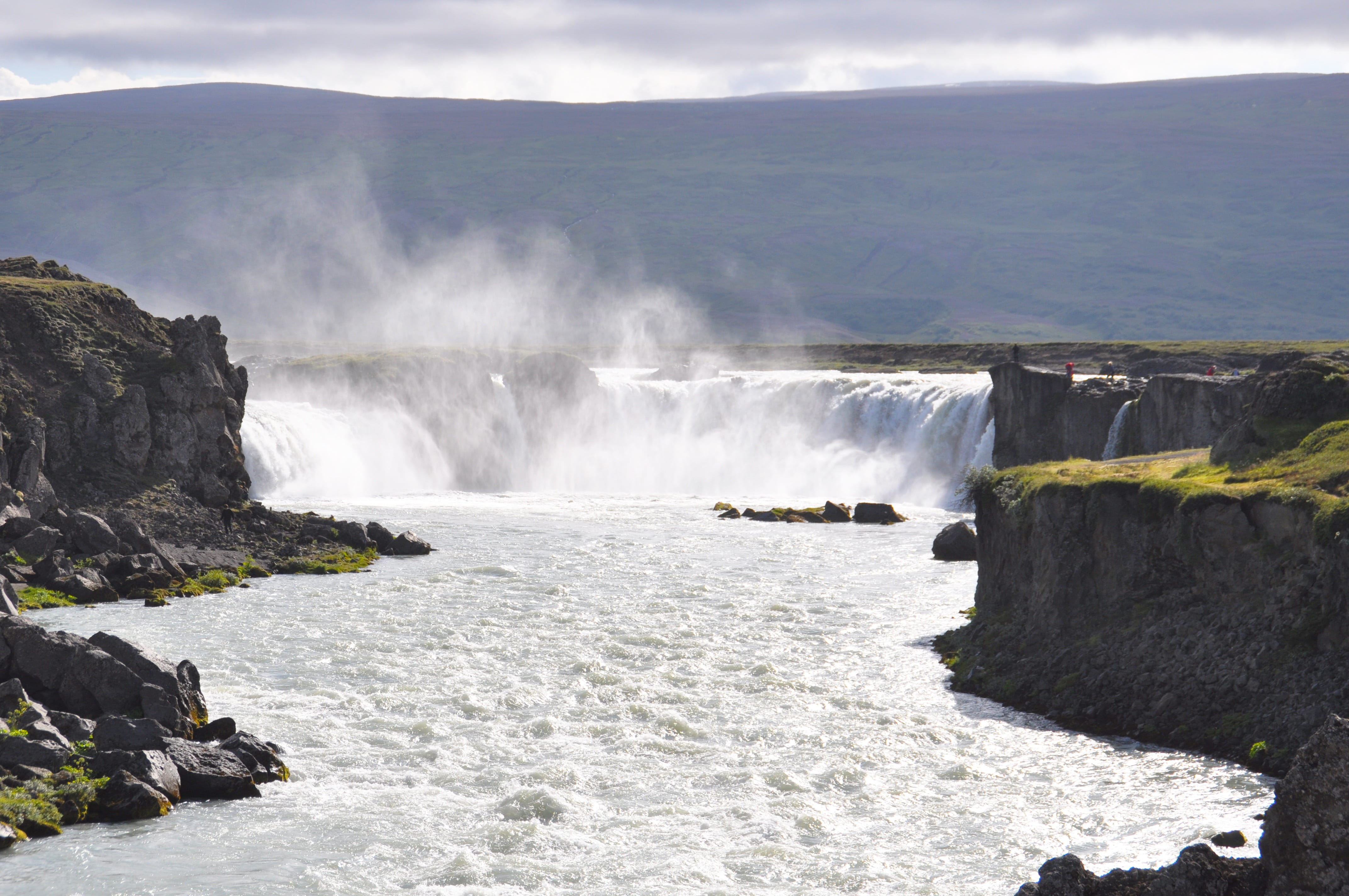 waterfall, flowing water, rock, power, flowing, no people, rock - object, iceland, landscape, beauty in nature, travel, outdoors, water, travel destinations, HD Wallpaper