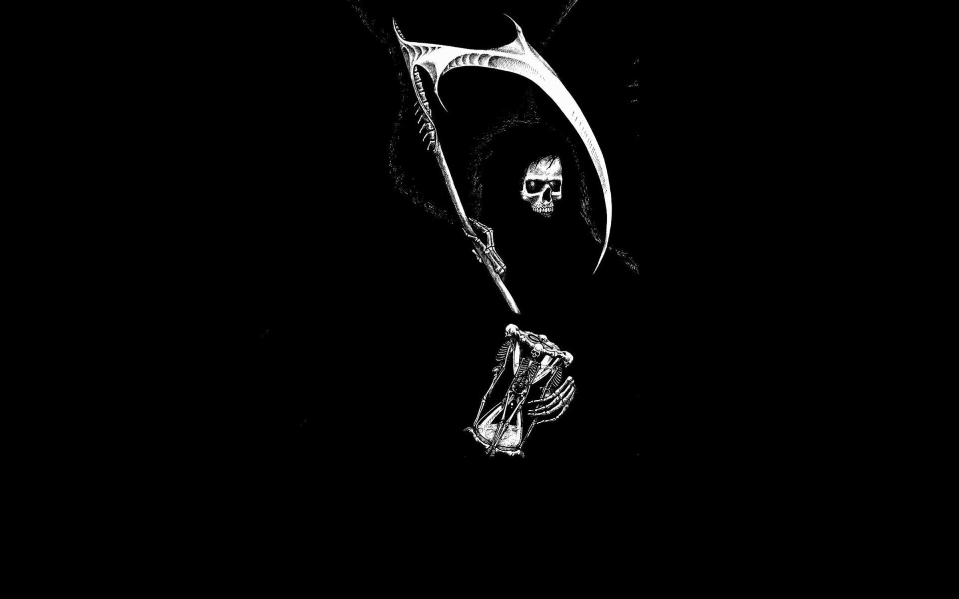 artwork, fantasy art, 1080P, death, spooky, Grim Reaper, Gothic, HD Wallpaper