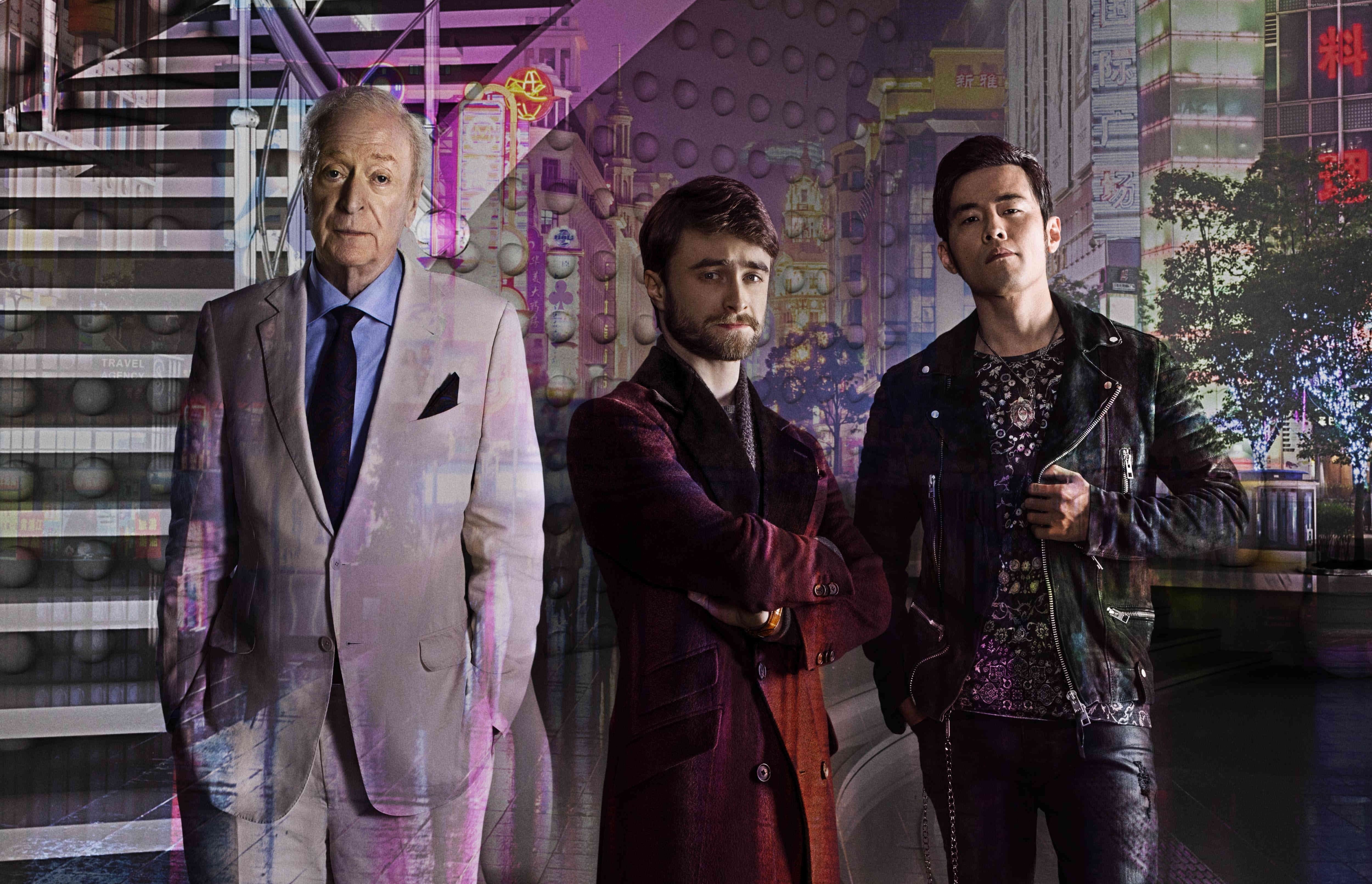 communication, Daniel Radcliffe, women, 4K, indoors, young men, young adult, standing, group of people, people, emotion, Now You See Me 2, males, front view, HD Wallpaper