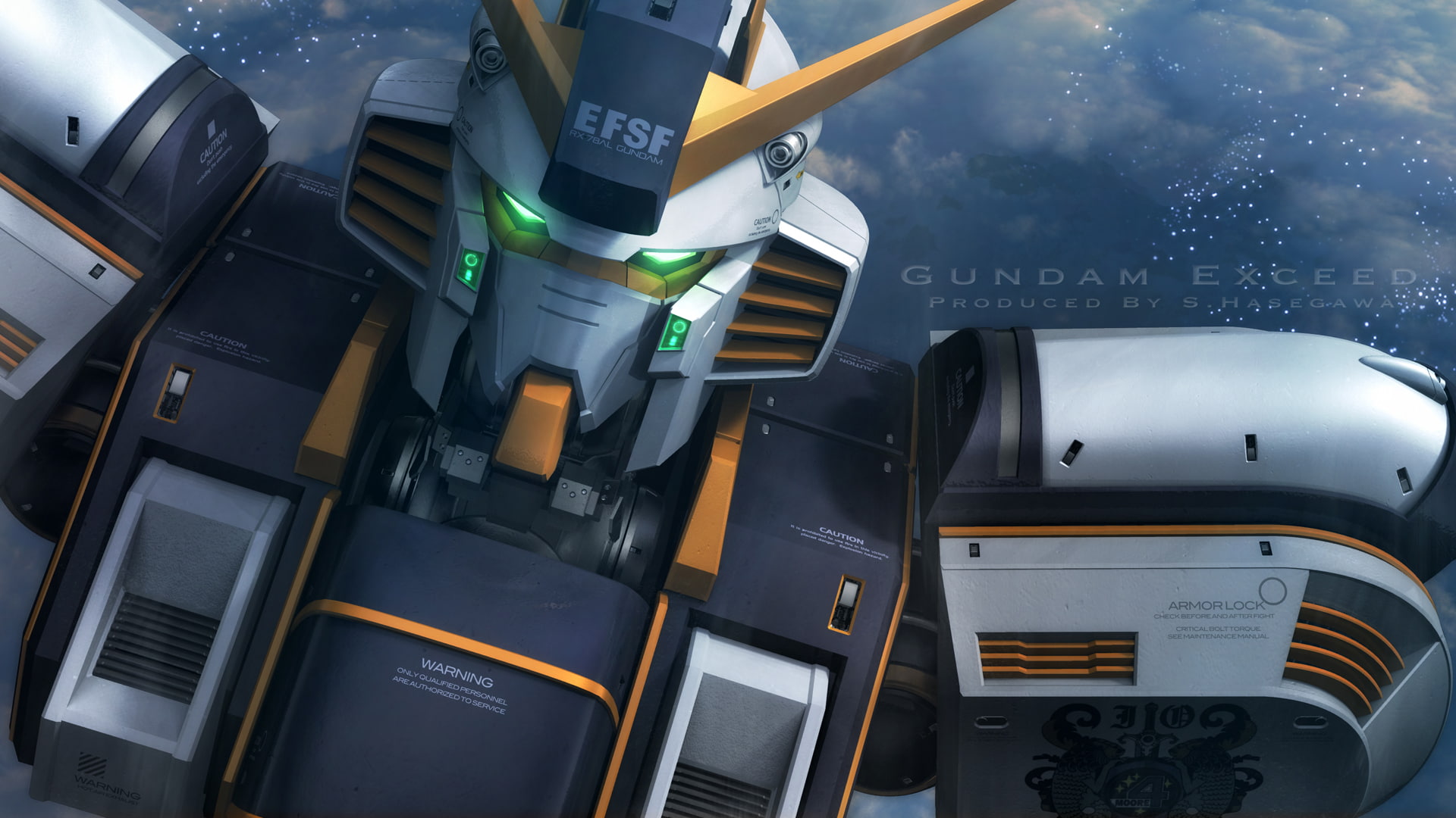 1080P, robot, konachan, thunderbolt, hasegawa, gundam, 253552, close, watermark, mobile, com, suit, mecha, HD Wallpaper