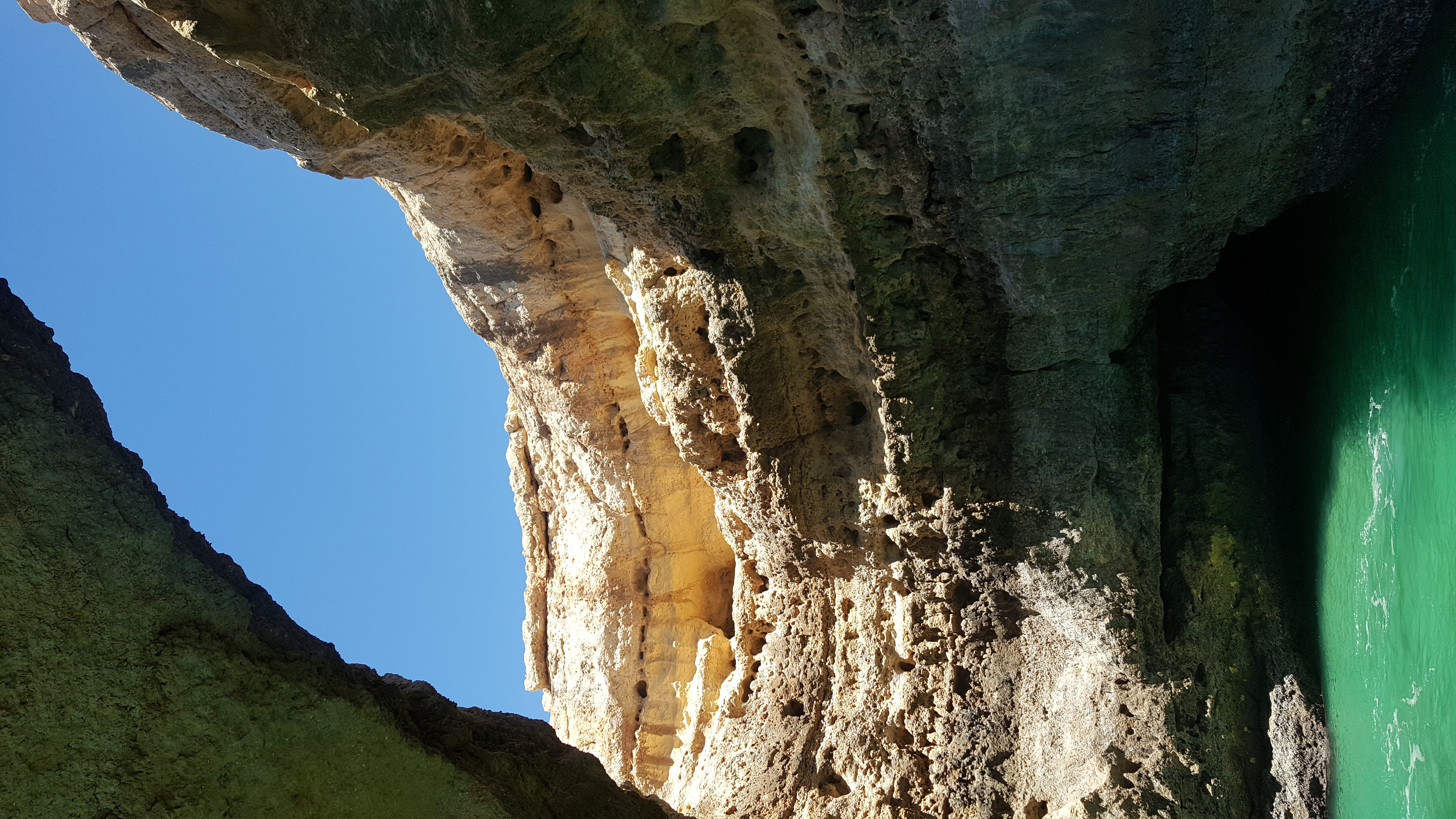 cave, tour, day, rock formation, eroded, non-urban scene, blue, tranquil scene, lagoa, nature, beach, scenics - nature, no people, 5K, portugal, mountain, HD Wallpaper