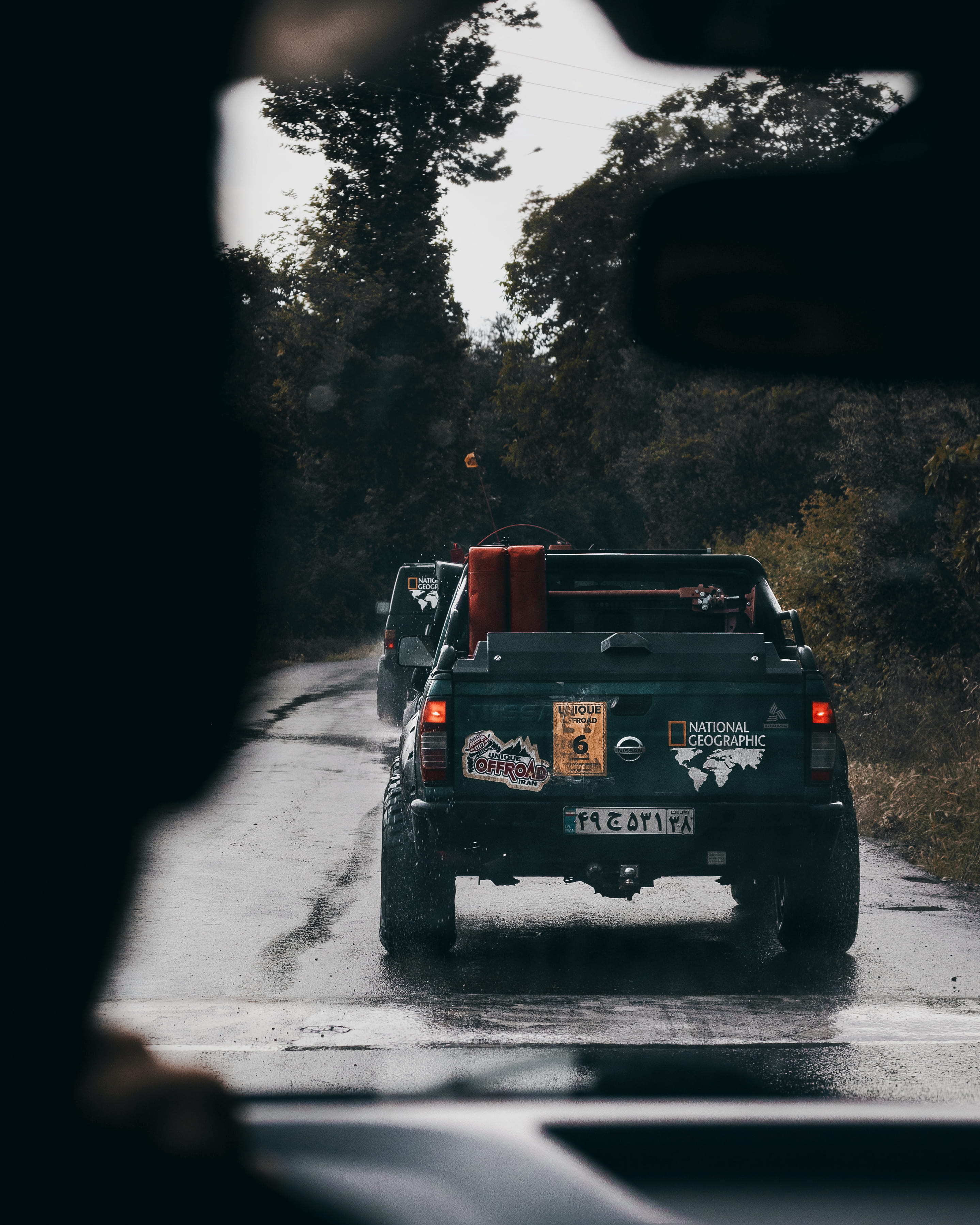 national geography, rain, on the move, sky, selective focus, travel, road, vehicle, forest, iran, truck, mode of transportation, city, 2K, day, advanture, Phone HD Wallpaper