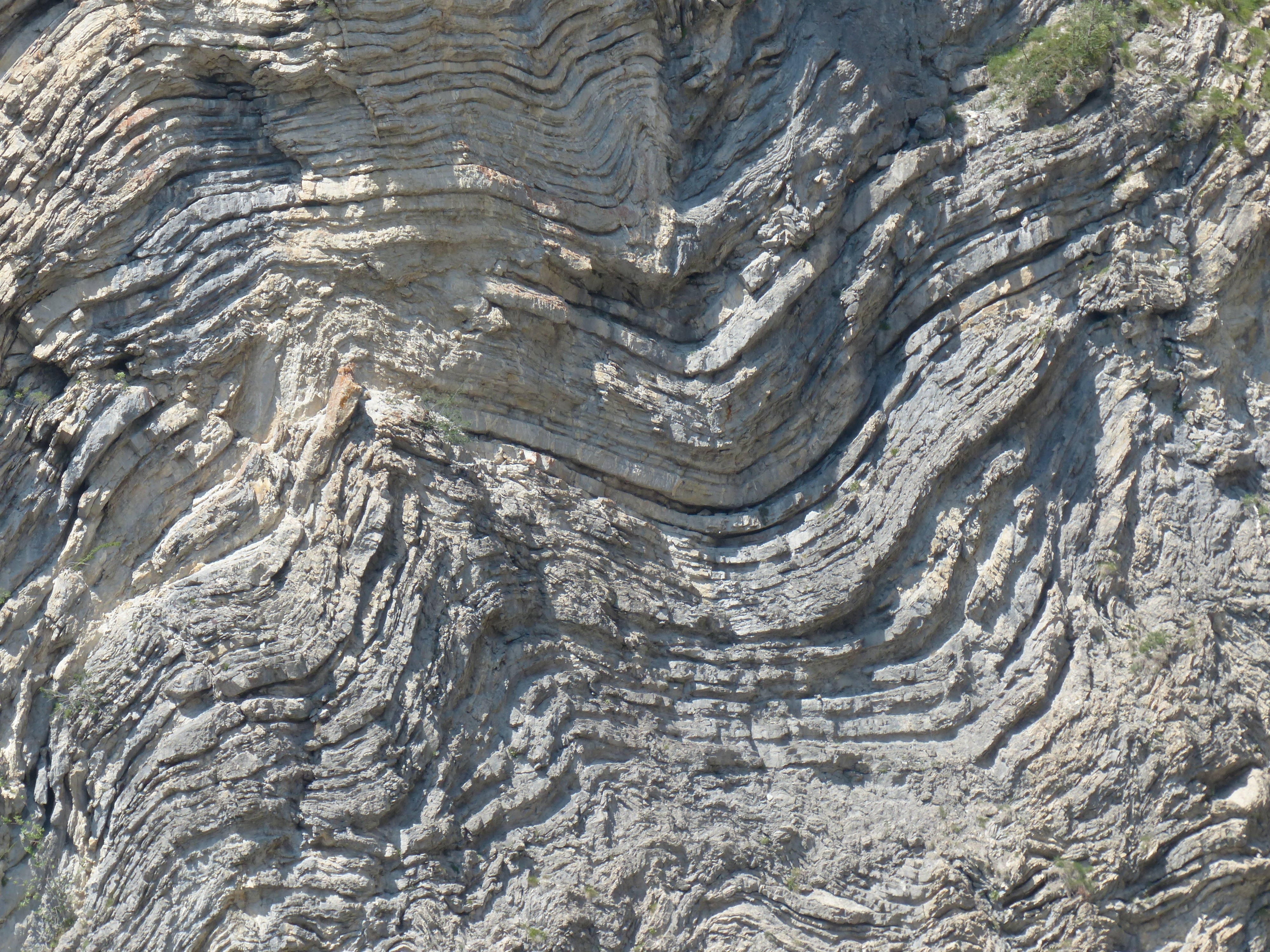 landscape, stone, solid, high angle view, folded rock, making mountains, 4K, folding, nature, beauty in nature, pattern, rock - object, day, non-urban scene, HD Wallpaper
