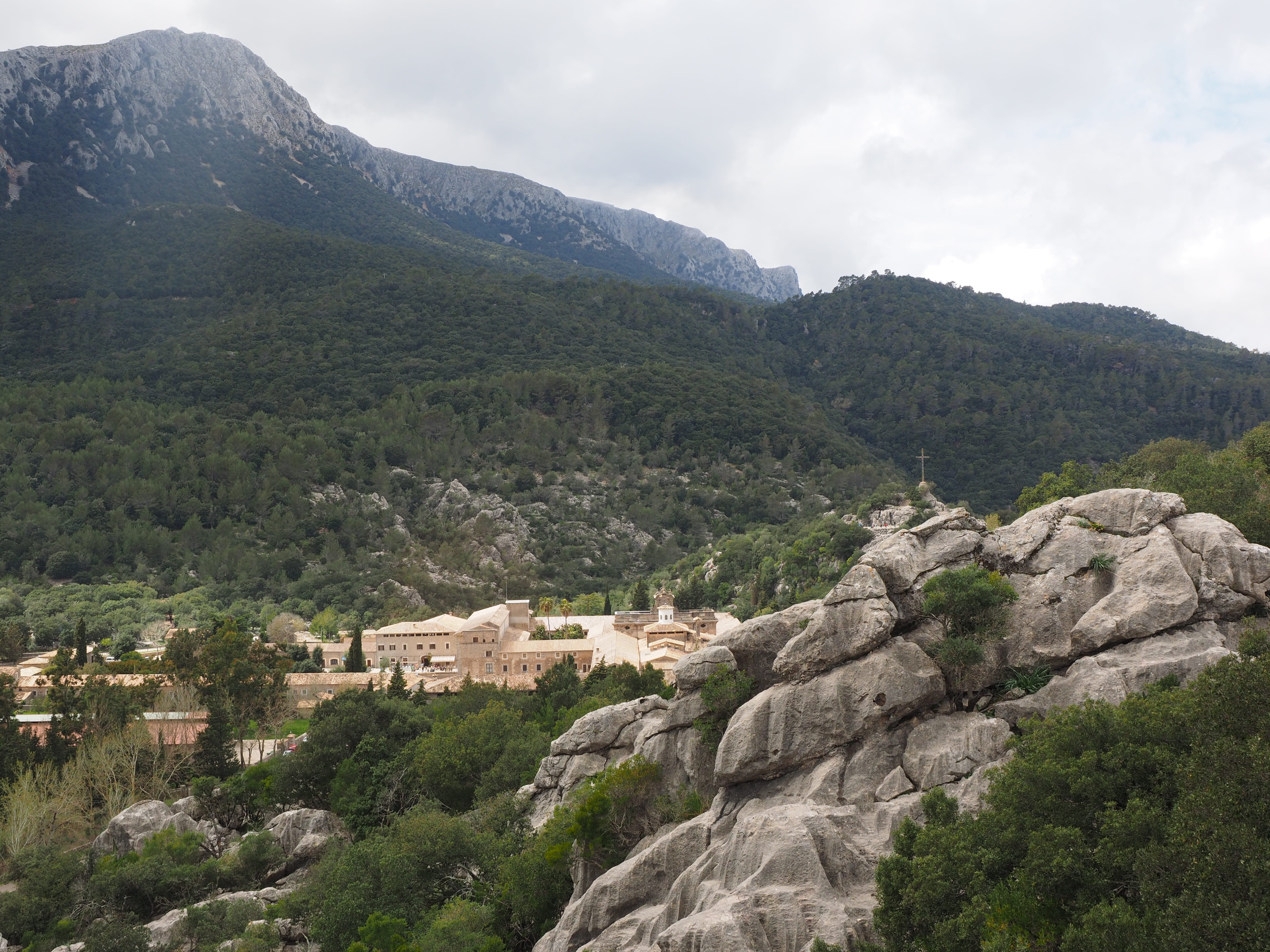 santuari, formation, outdoors, architecture, monastery, spiritual center, sanctuary, rock, beauty in nature, serra de tramuntana, environment, lluc, fathers, HD Wallpaper