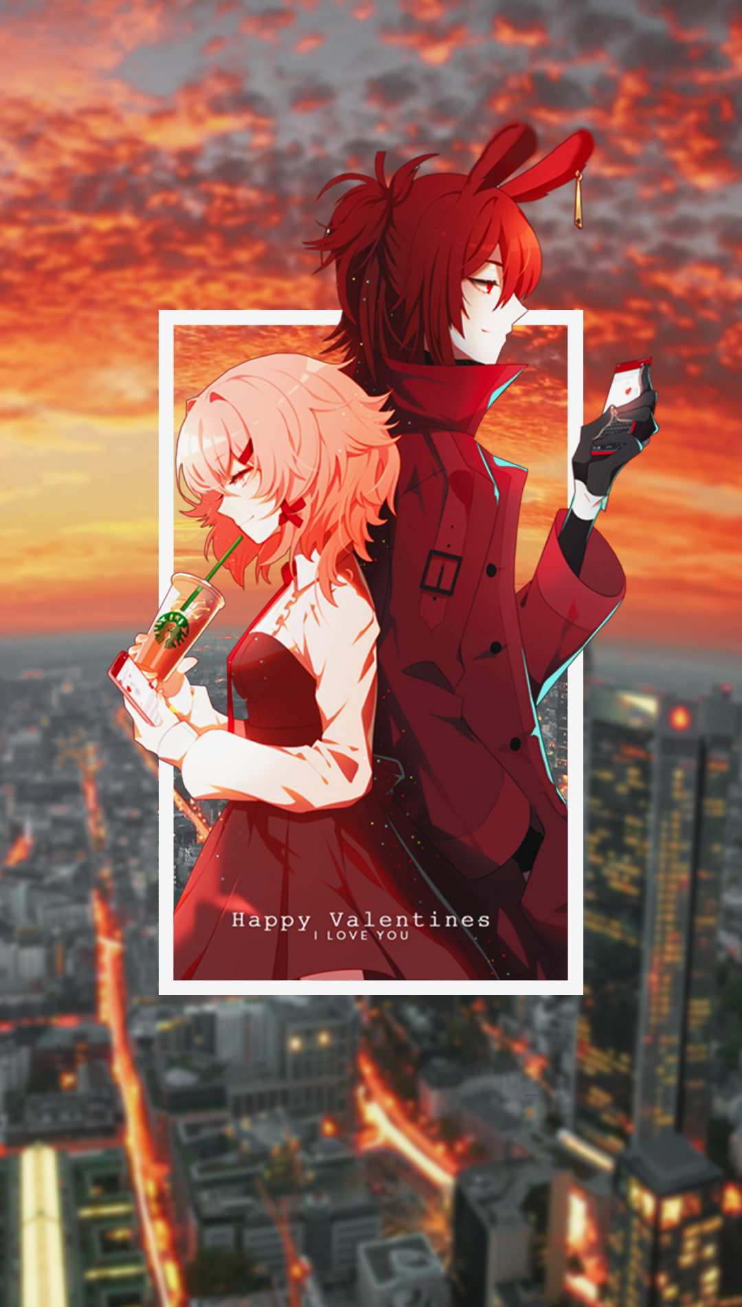 representation, building exterior, outdoors, chinese new year, event, 720P, built structure, illuminated, sunset, human representation, anime girls, night, Phone HD Wallpaper