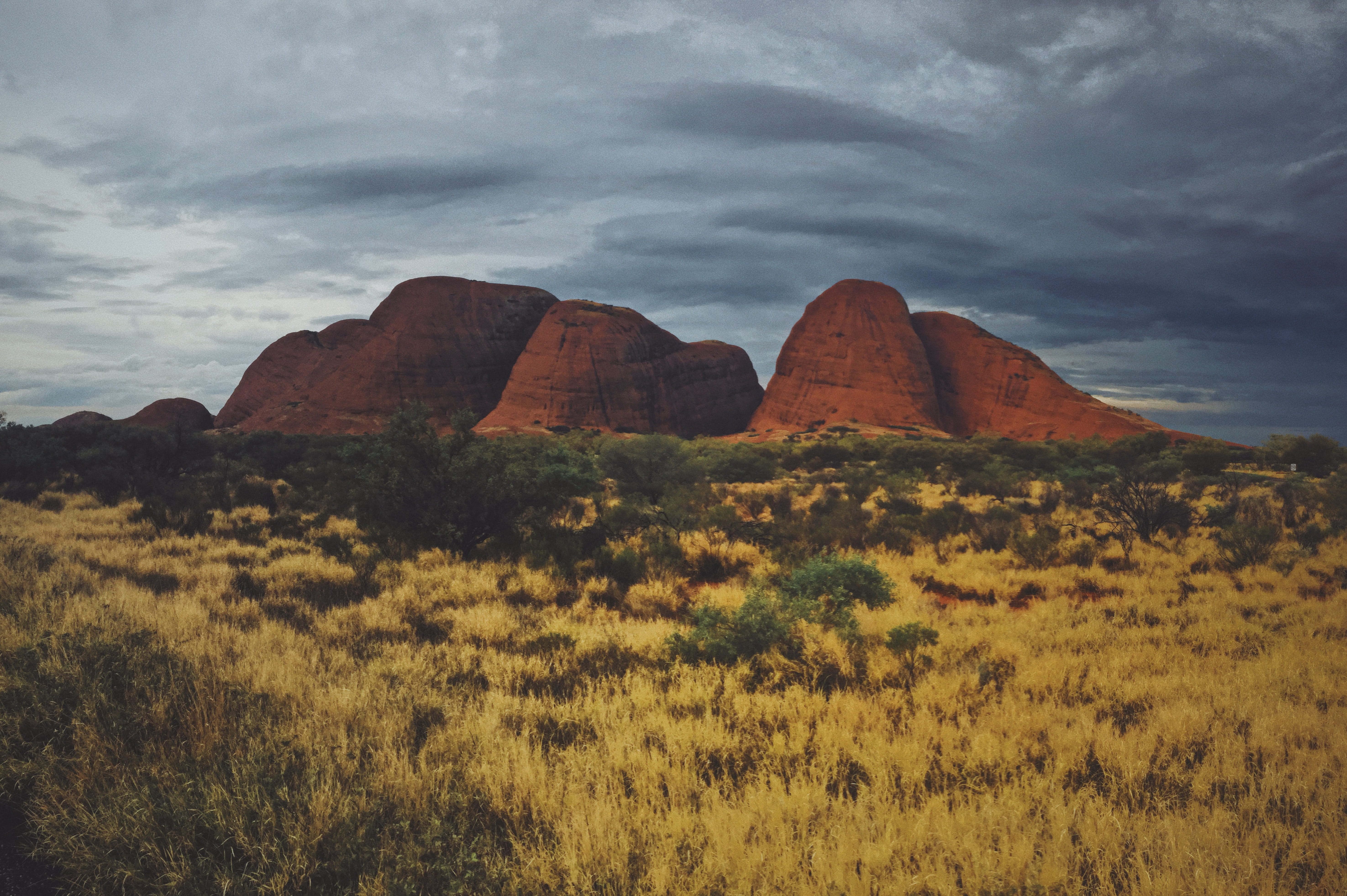 solid, nature, kata tjuta, rock - object, outback, rock formation, australia, scenics - nature, remote, formation, land, sandstone, mountain, landscape, HD Wallpaper