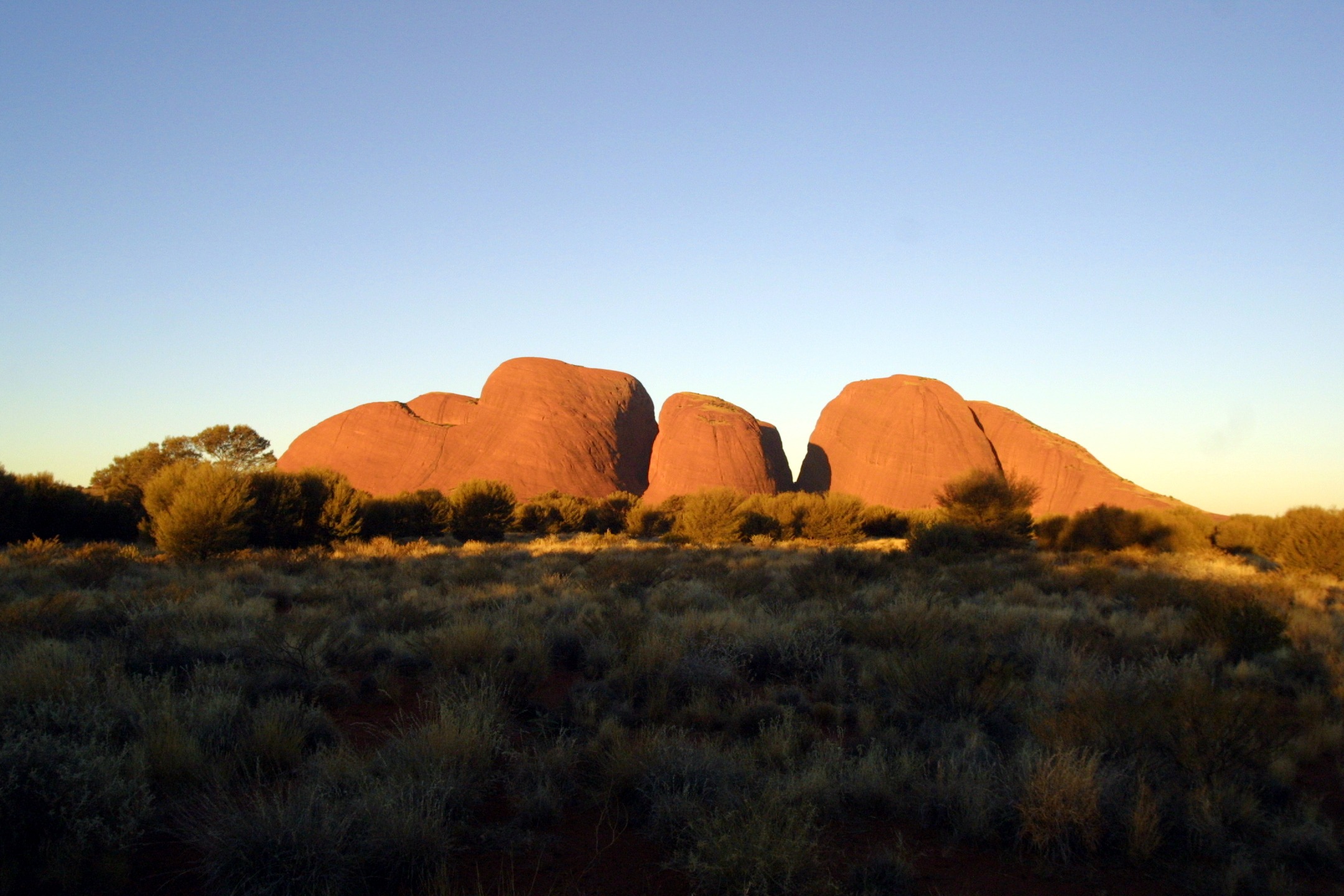 orange, tranquility, plant, outdoors, australia, nature, rock - object, non-urban scene, landscape, 1080P, land, field, clear sky, semi-arid, rock, scenics - nature, HD Wallpaper