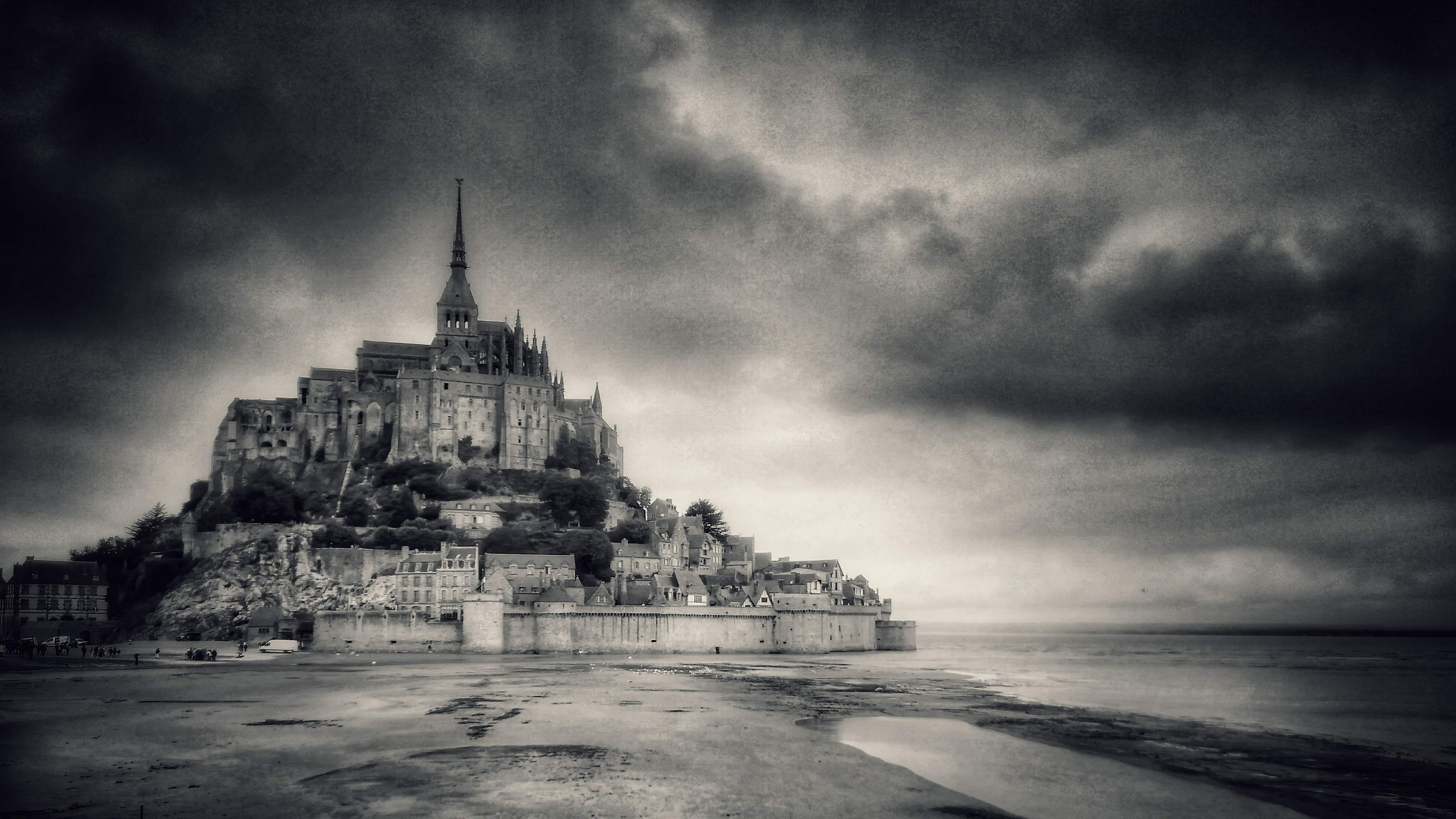 spire, belief, 10 grande rue, textured effect, the past, spirituality, nature, sky, building, island, cloud - sky, travel destinations, built structure, HD Wallpaper