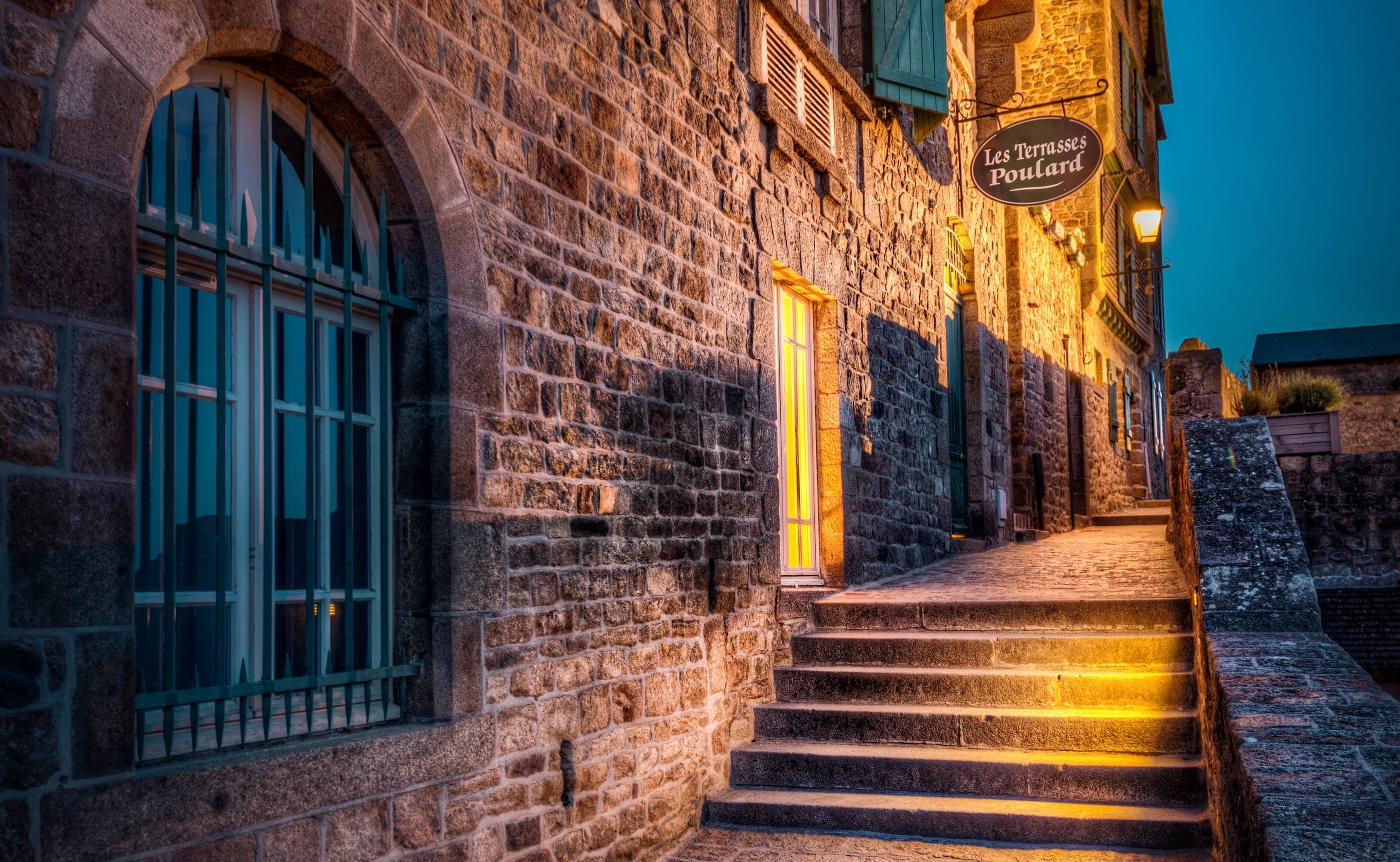 saint, arch, terrasses, staircase, steps and staircases, history, built structure, Europe, France, michel, city, mont, the past, the way forward, street, HD Wallpaper