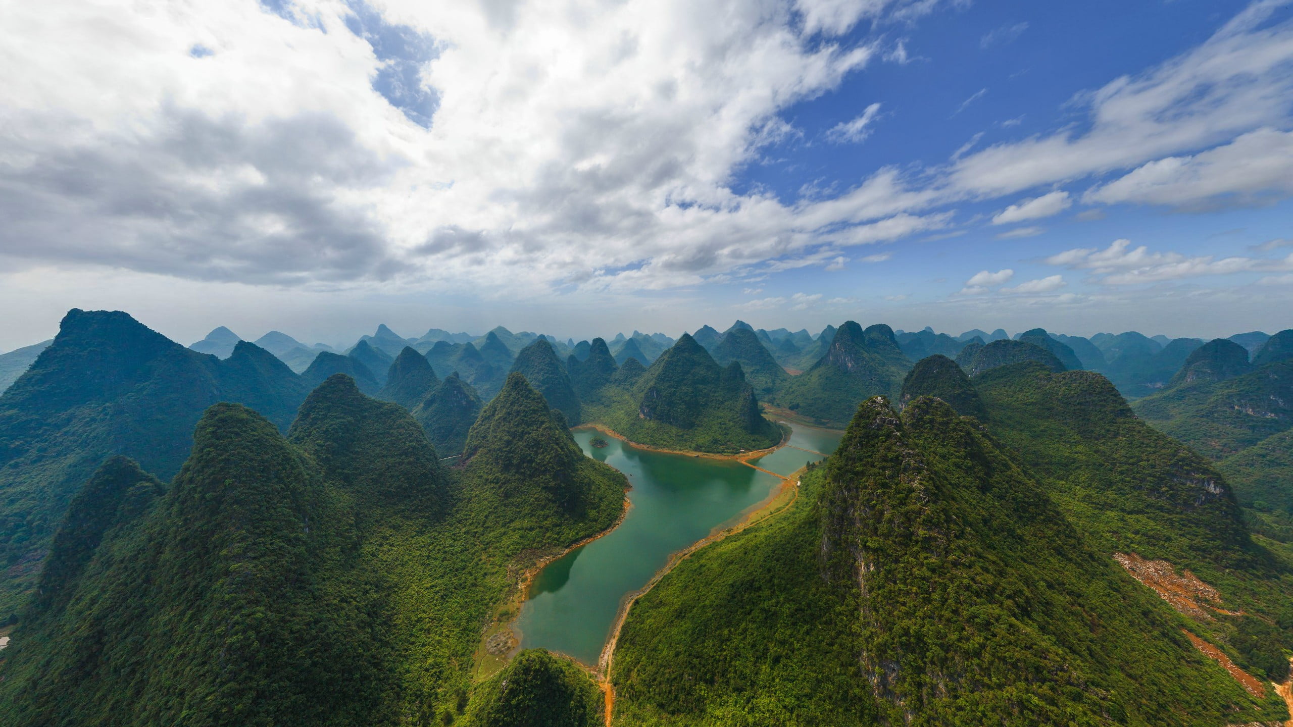 China, mountain range, no people, beauty in nature, mountain peak, mountains, land, nature, cloud - sky, mountain, day, tranquil scene, sky, landscape, HD Wallpaper