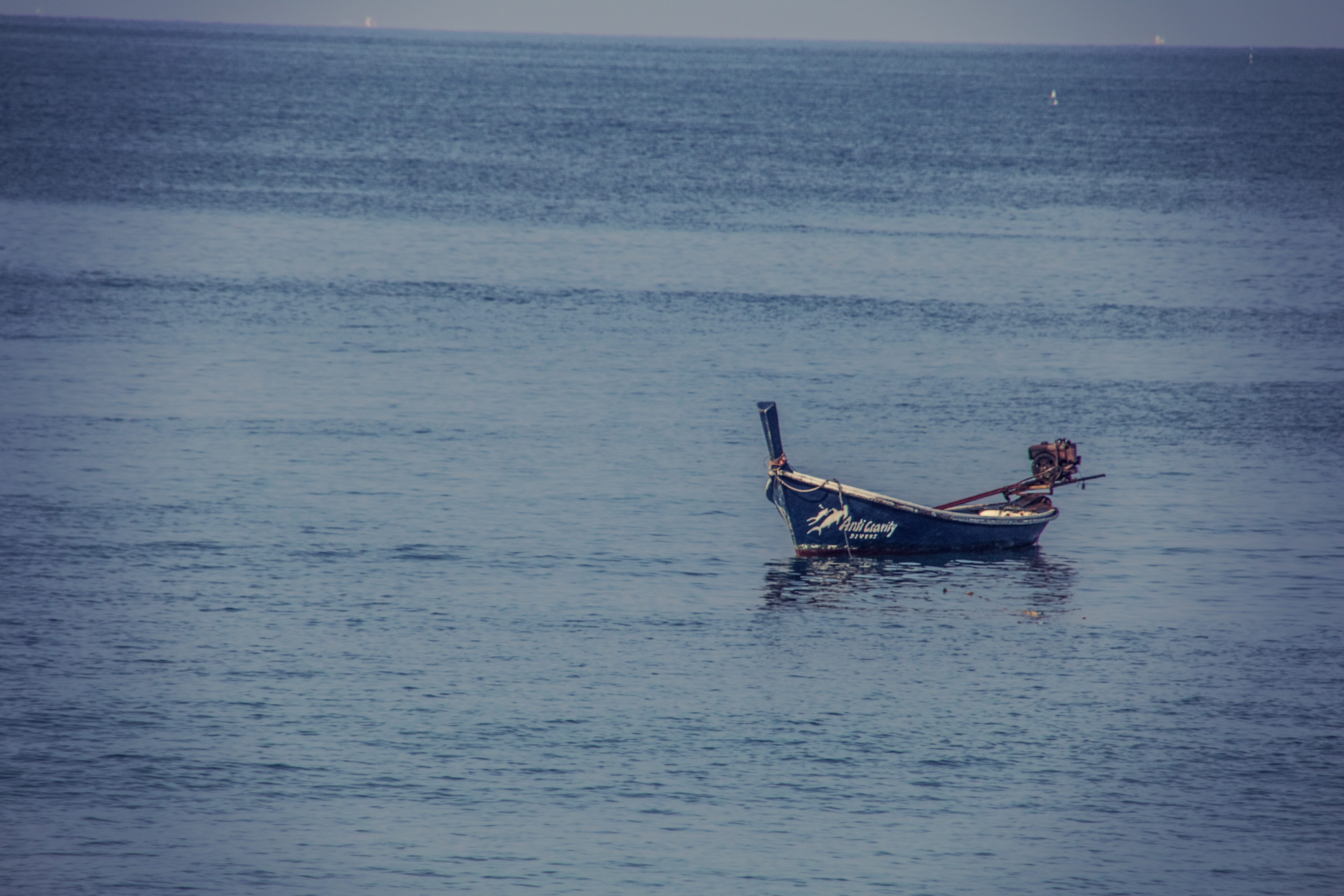 back, transportation, nautical vessel, longtail boat, thailand, one person, tranquil scene, outdoors, paddle, oars, vehicle, longtail, lanta, watercraft, HD Wallpaper