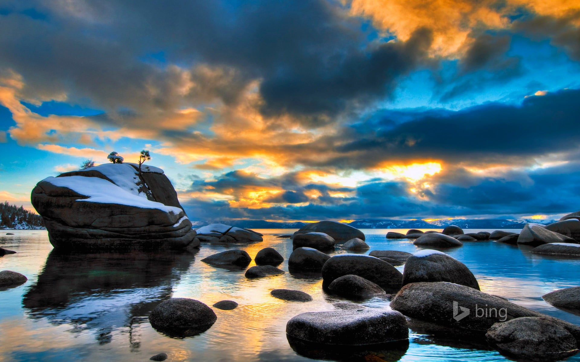 tranquility, land, nature, 1080P, sky, cloud - sky, sea, landscape, non-urban scene, shore, rock, scenics - nature, tranquil scene, reflection, water, HD Wallpaper