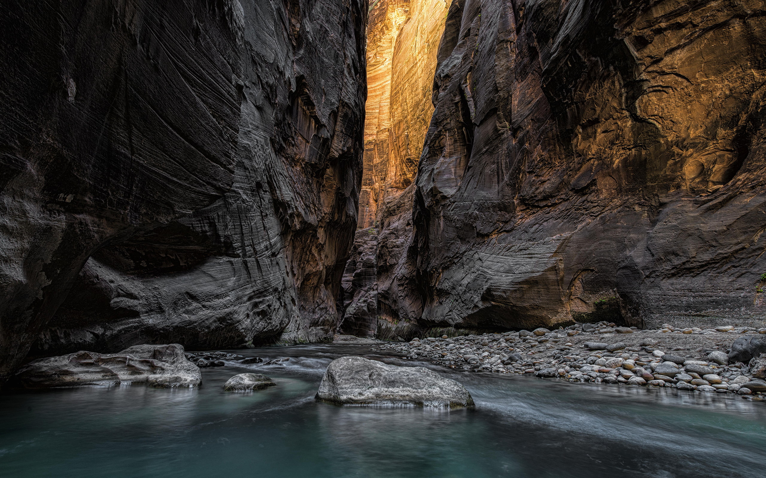 formation, black, hd, river, stones, rock, crevice, sea, rocks, 2K, nature, HD Wallpaper