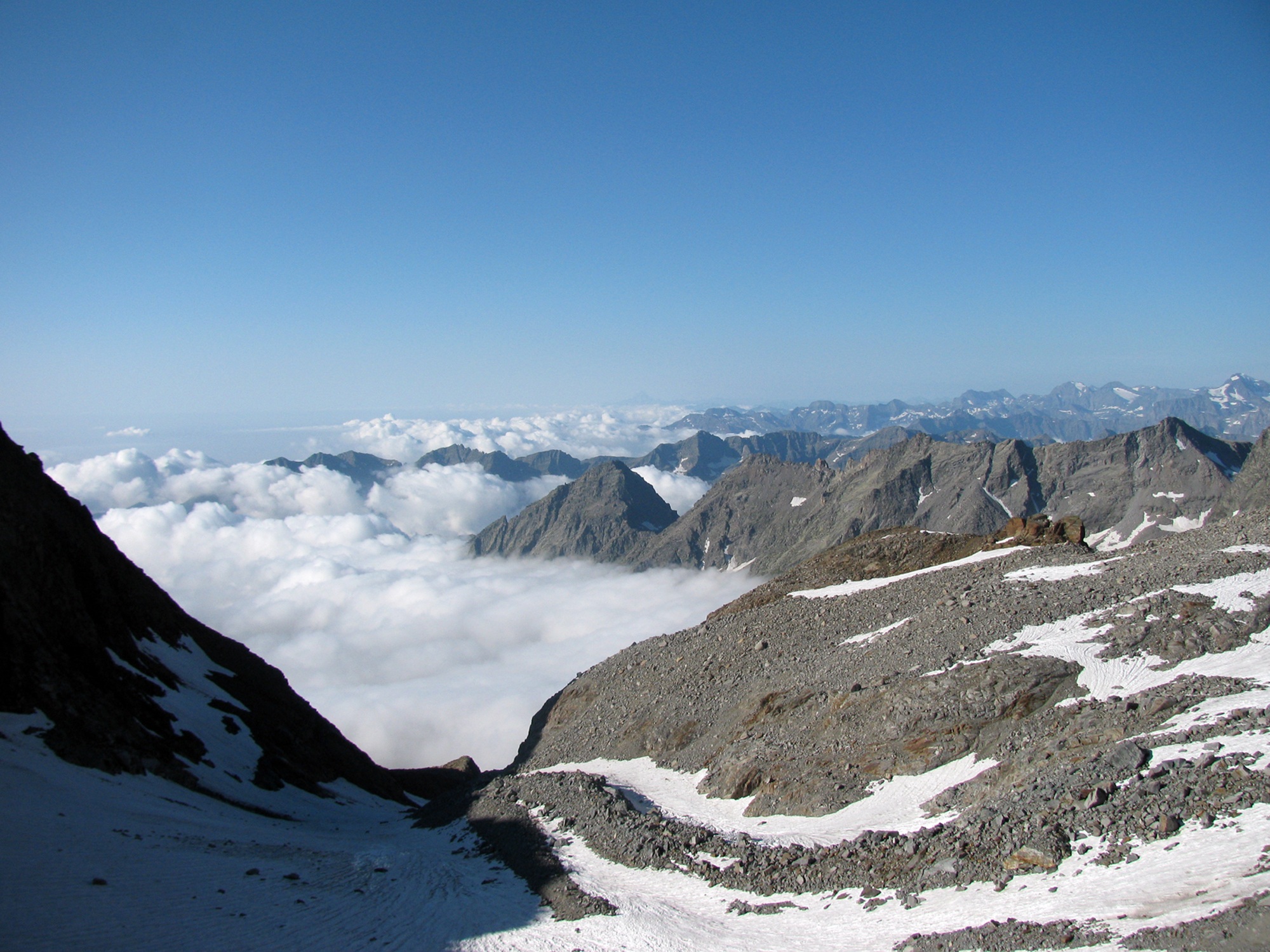 mountain Peak, alps, snow, mountaineering, sky, mountain, tranquil scene, summit, landscape, day, formation, scenics, cold temperature, snowy landscape, HD Wallpaper
