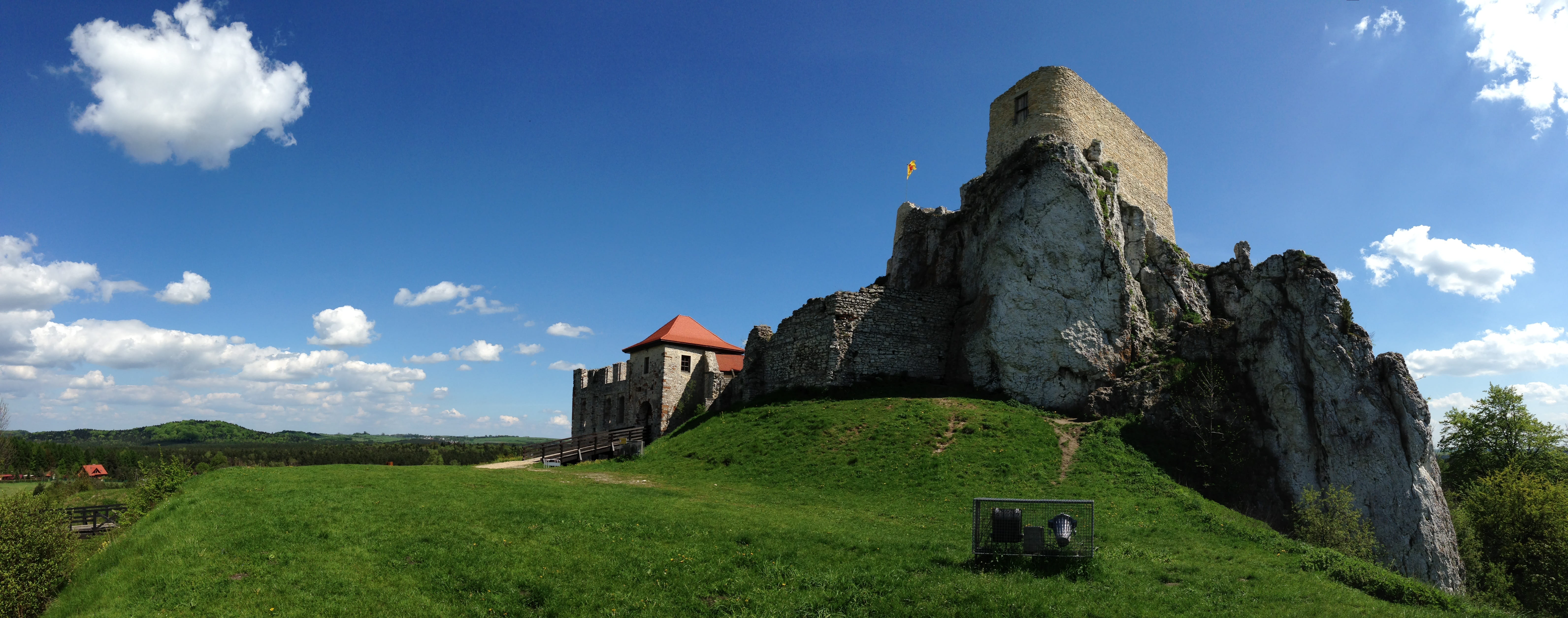 jura krakowsko częstochowa, building, building exterior, poland, built structure, castle, the ruins of the, sky, rabsztyn, landscape, environment, outdoors, HD Wallpaper